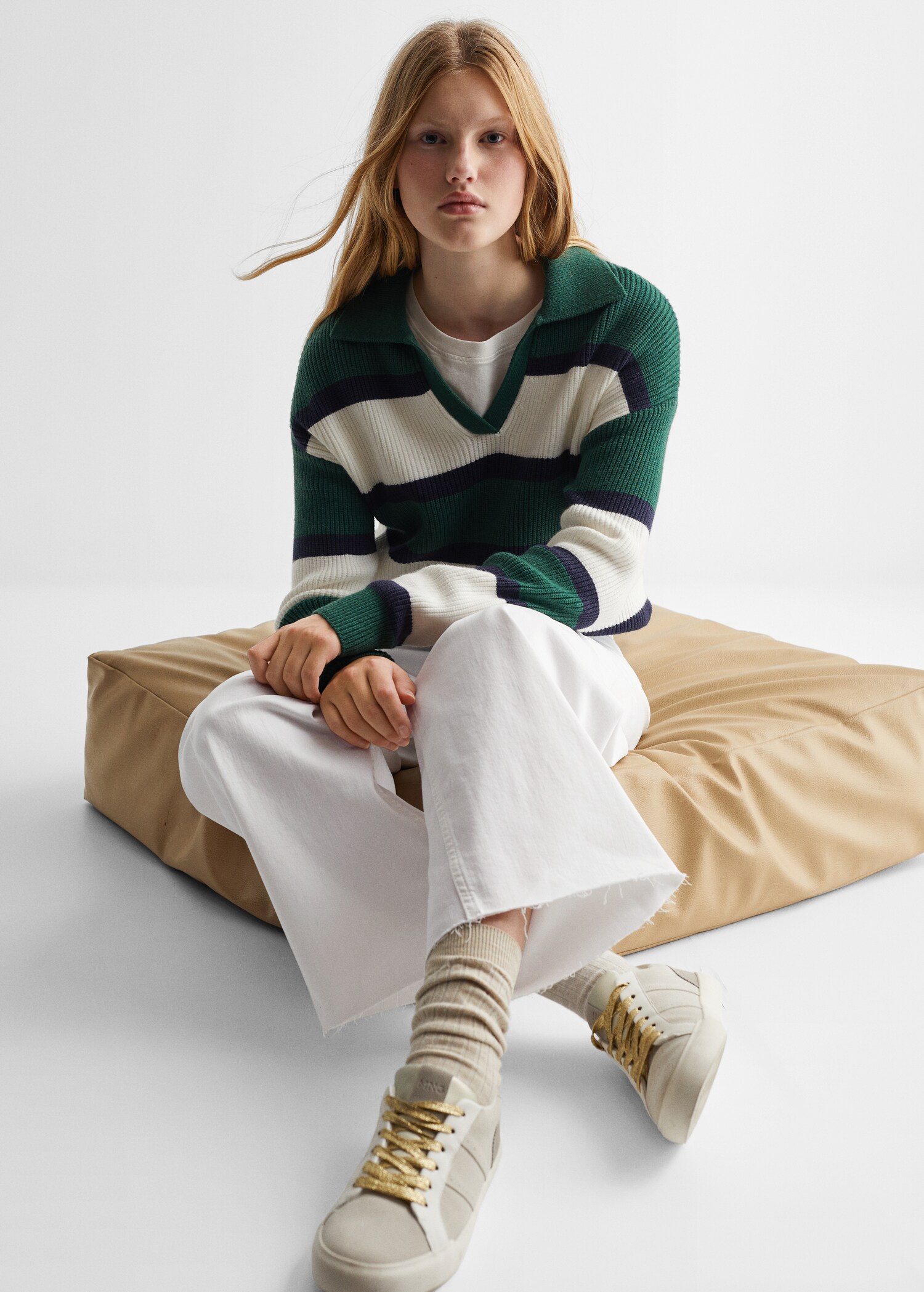 Culotte cropped jeans - Details of the article 2