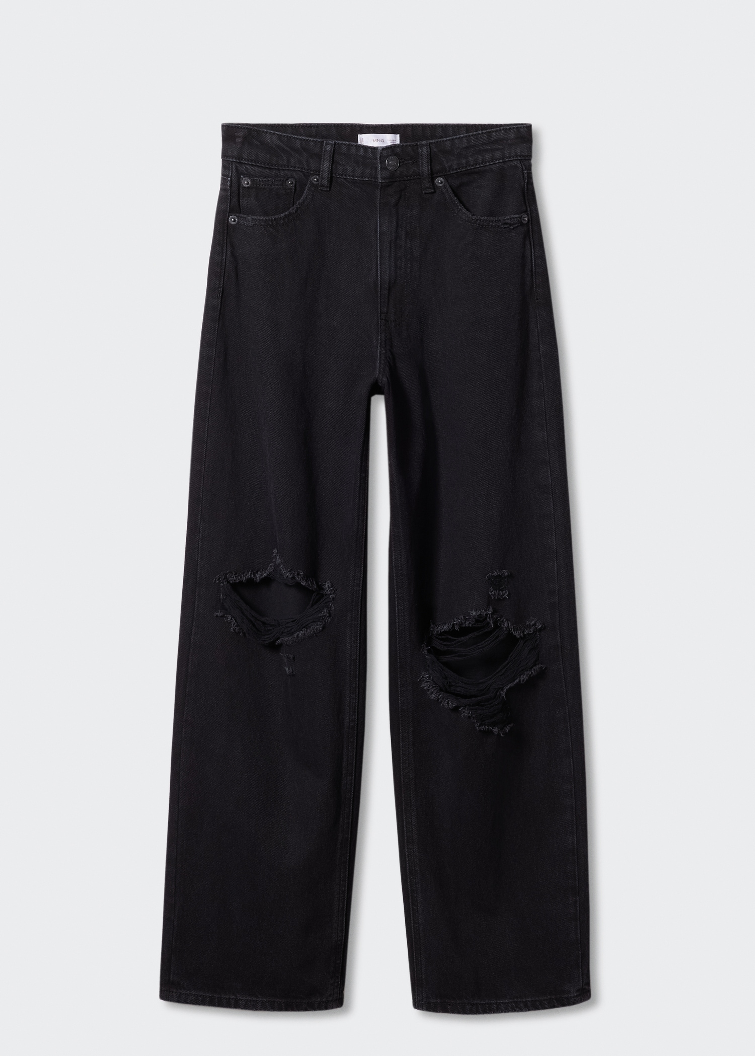 Jeans wideleg med dekorative rifter - Artikkel uten modell
