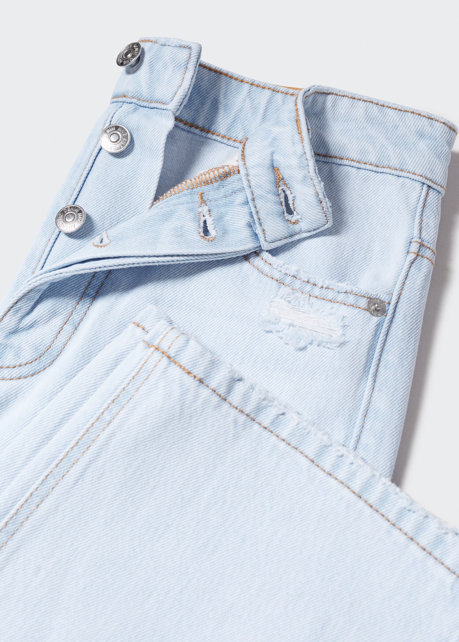 Decorative ripped wideleg jeans - Details of the article 8