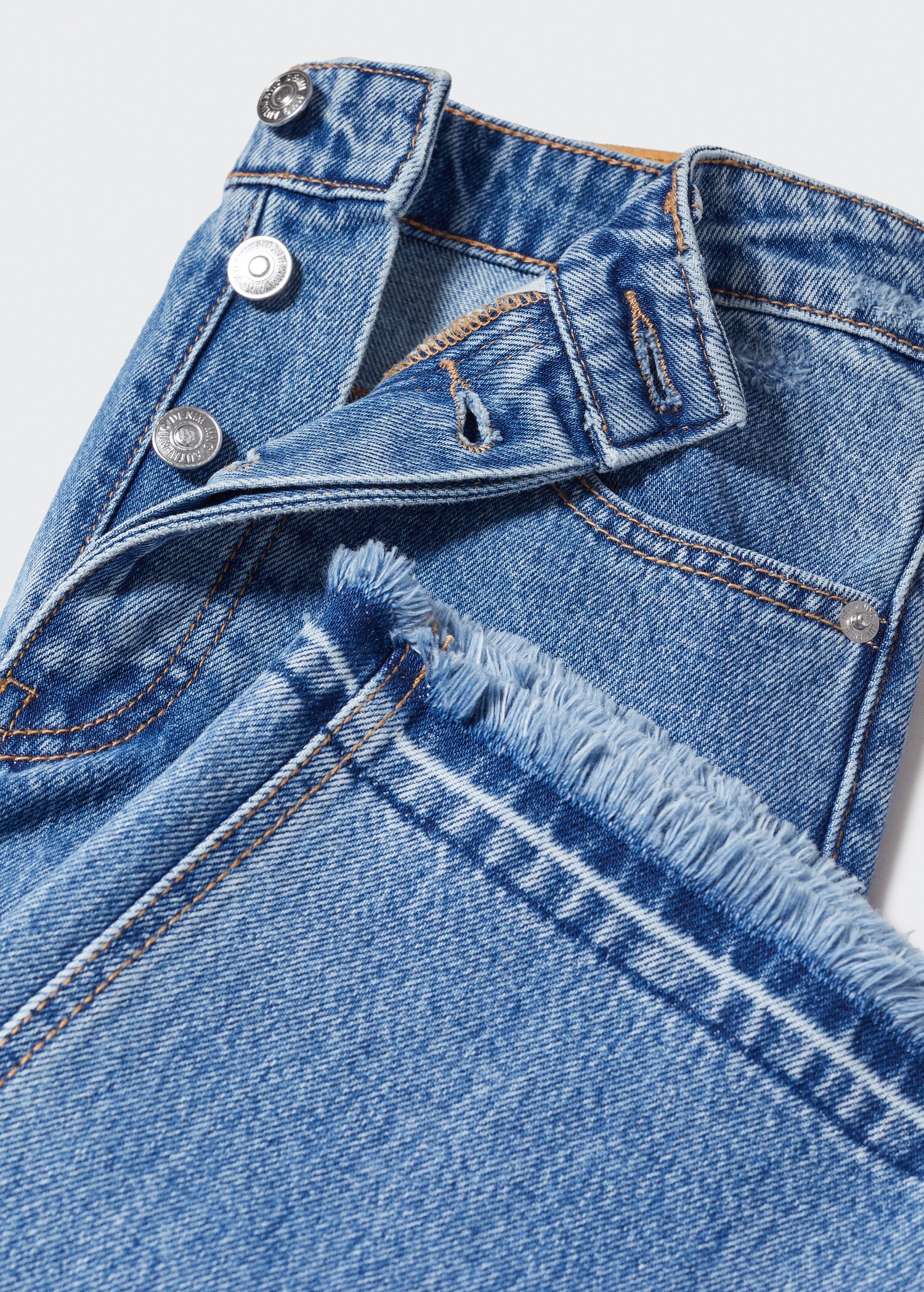 Decorative ripped wideleg jeans - Details of the article 8