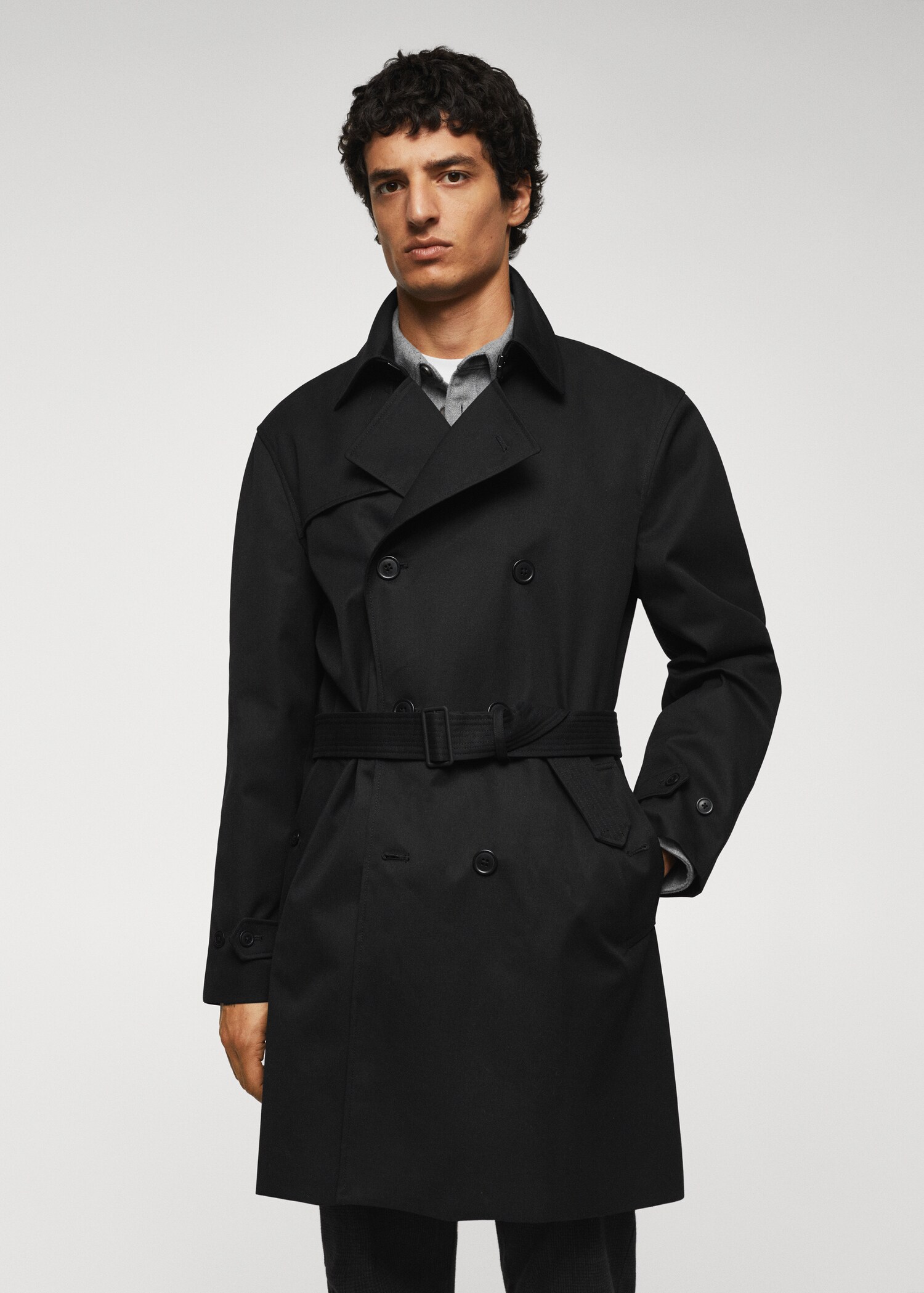 Klassischer wasserabweisender Trenchcoat - Mittlere Ansicht