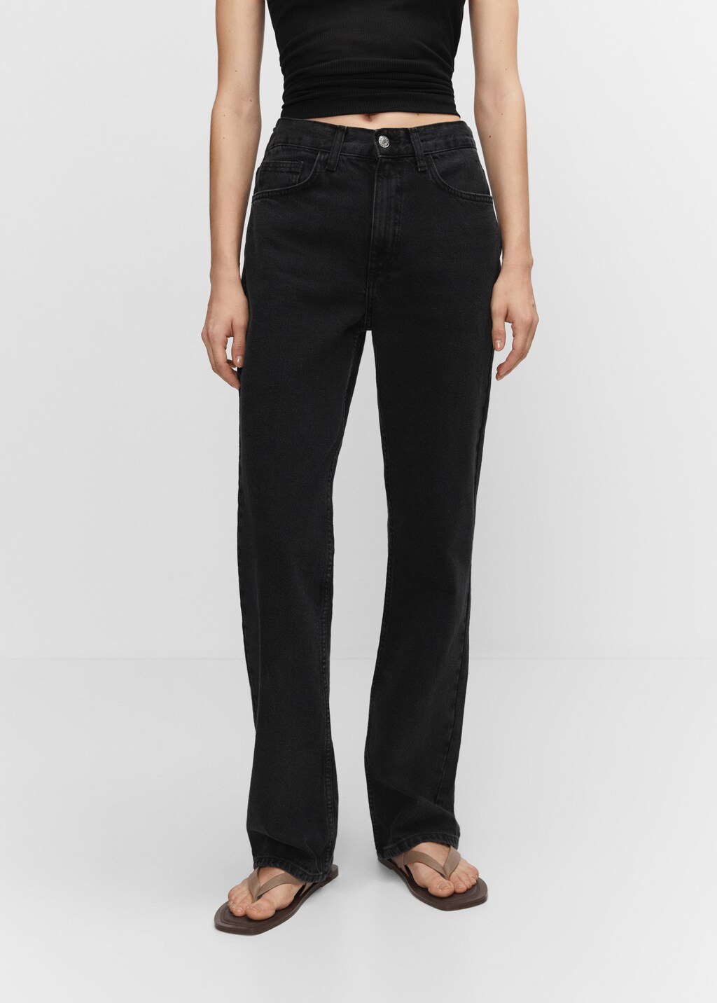 Mid rise black jeans discount