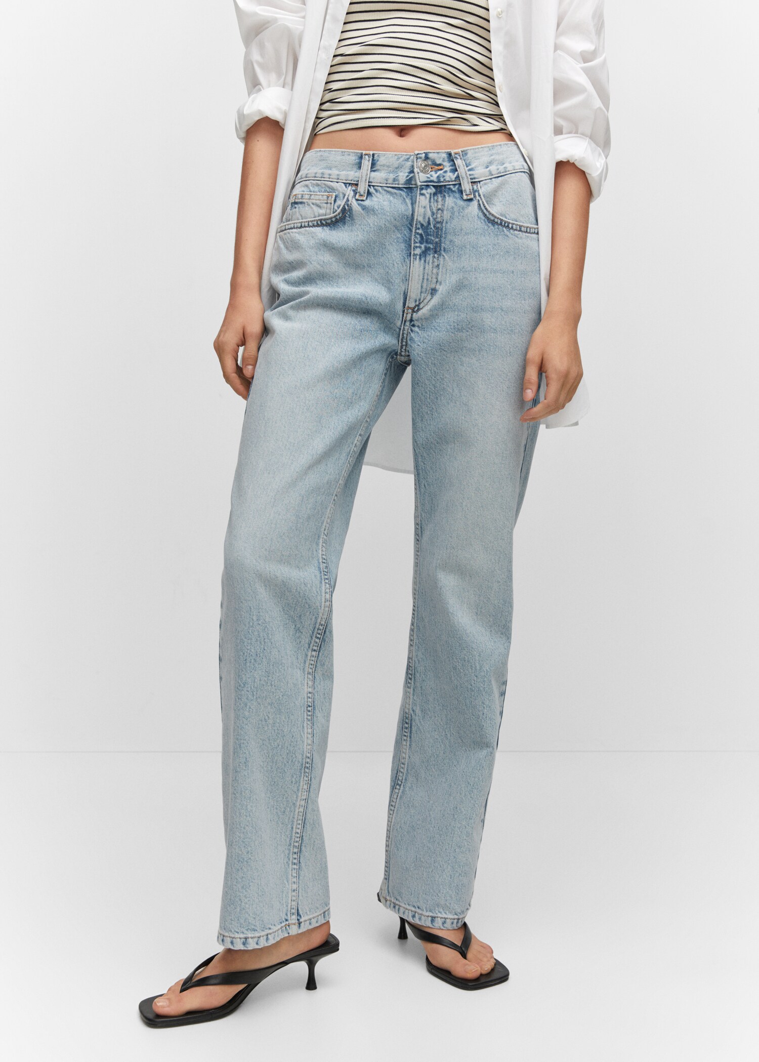 Rette jeans med medium liv - Halvtotal bildeutsnitt
