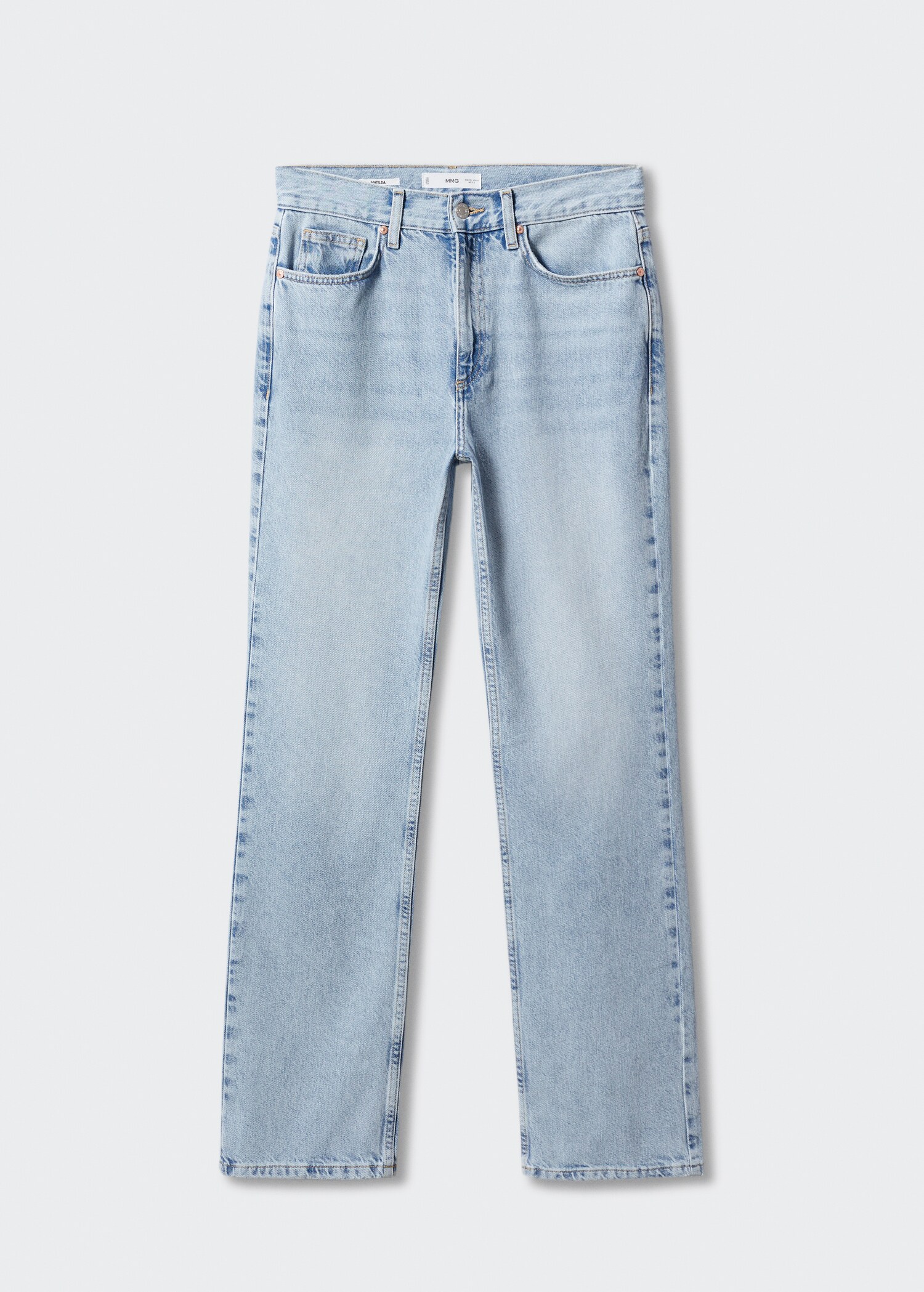 Rette jeans med medium liv - Artikkel uten modell