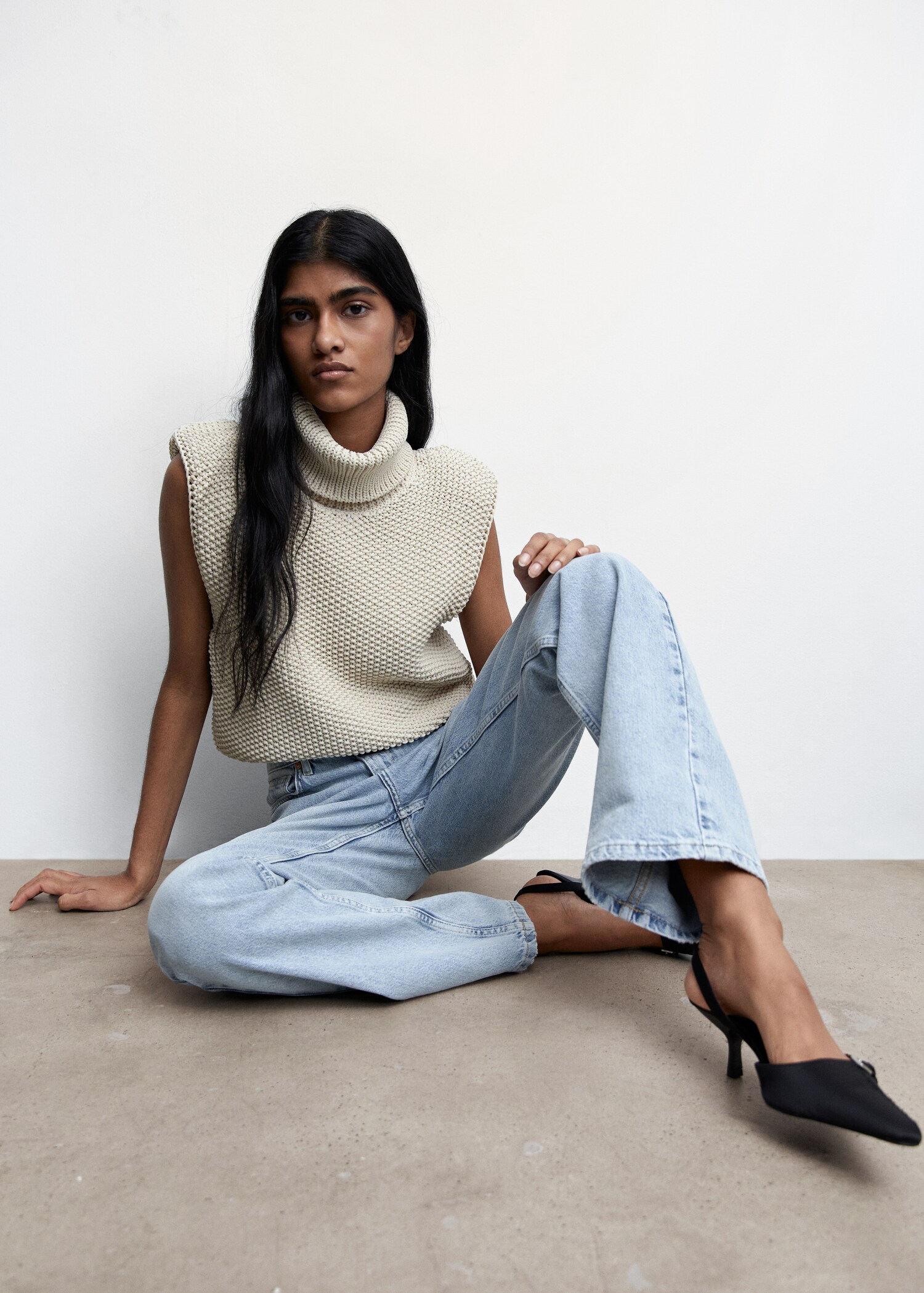 Rette jeans med medium liv - Artikkeldetalj 2