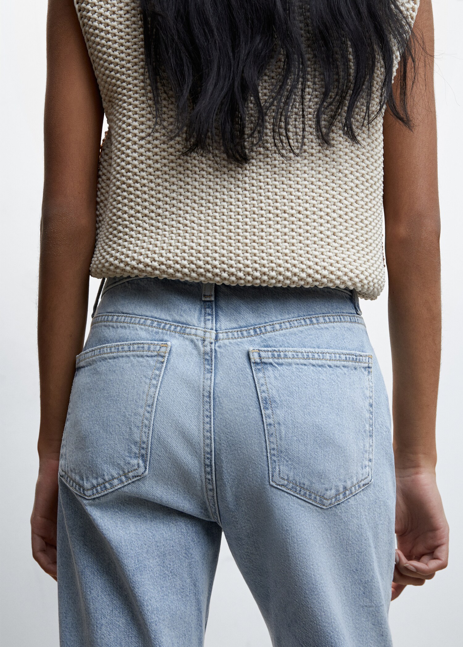 Rette jeans med medium liv - Artikkeldetalj 6