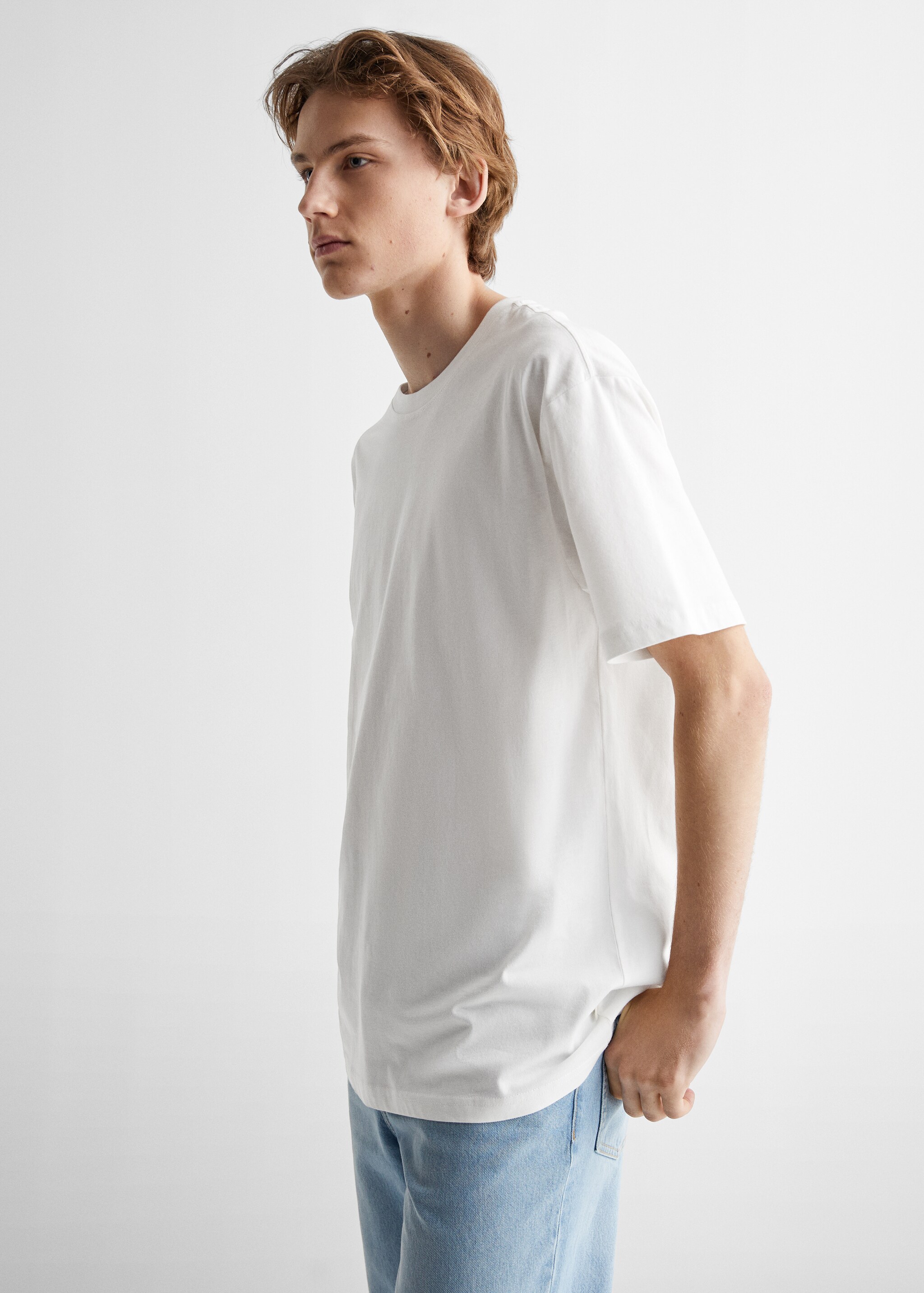 Basic oversized cotton t-shirt - Middenvlak