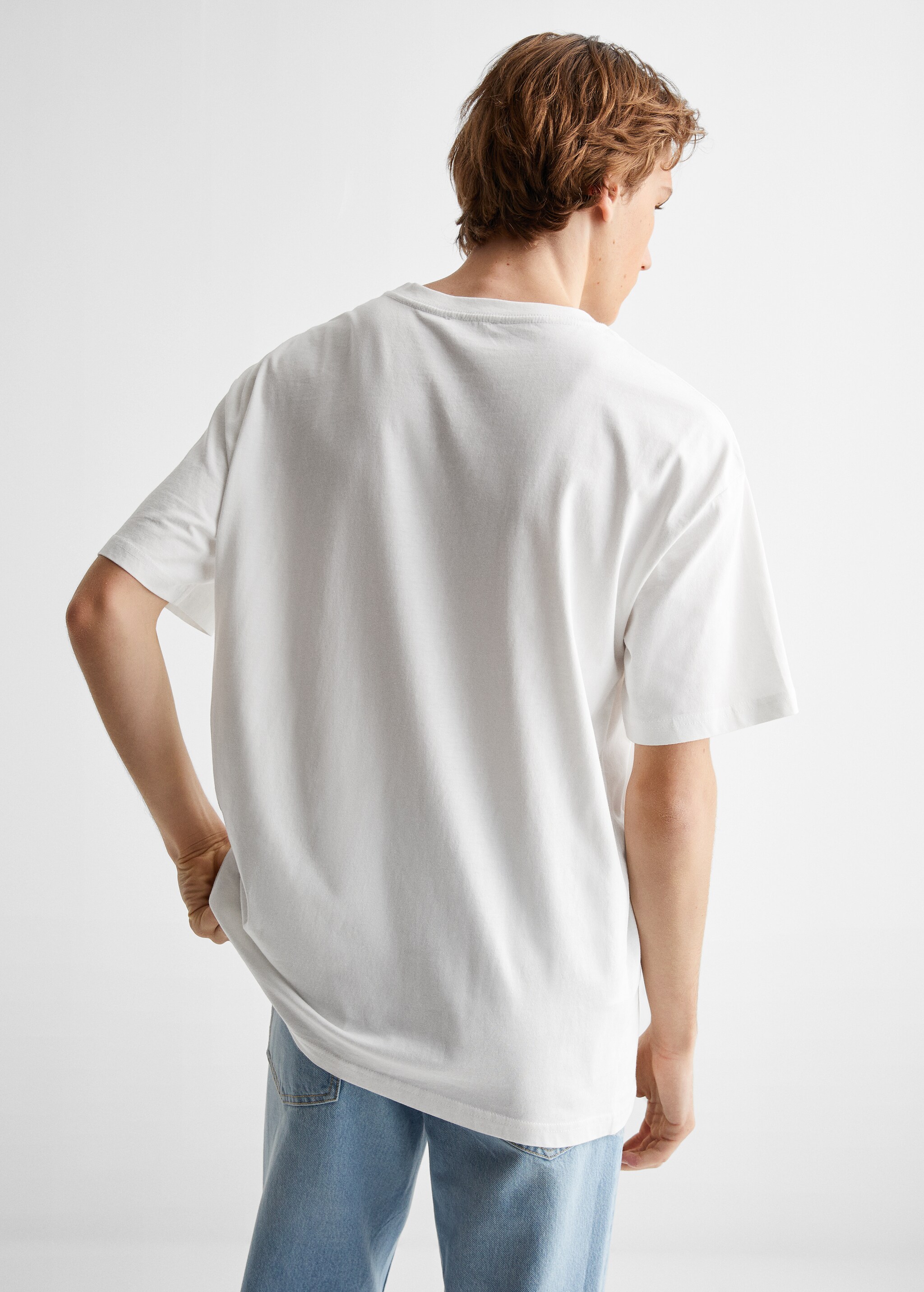 Basic oversized cotton t-shirt - Achterkant van het artikel