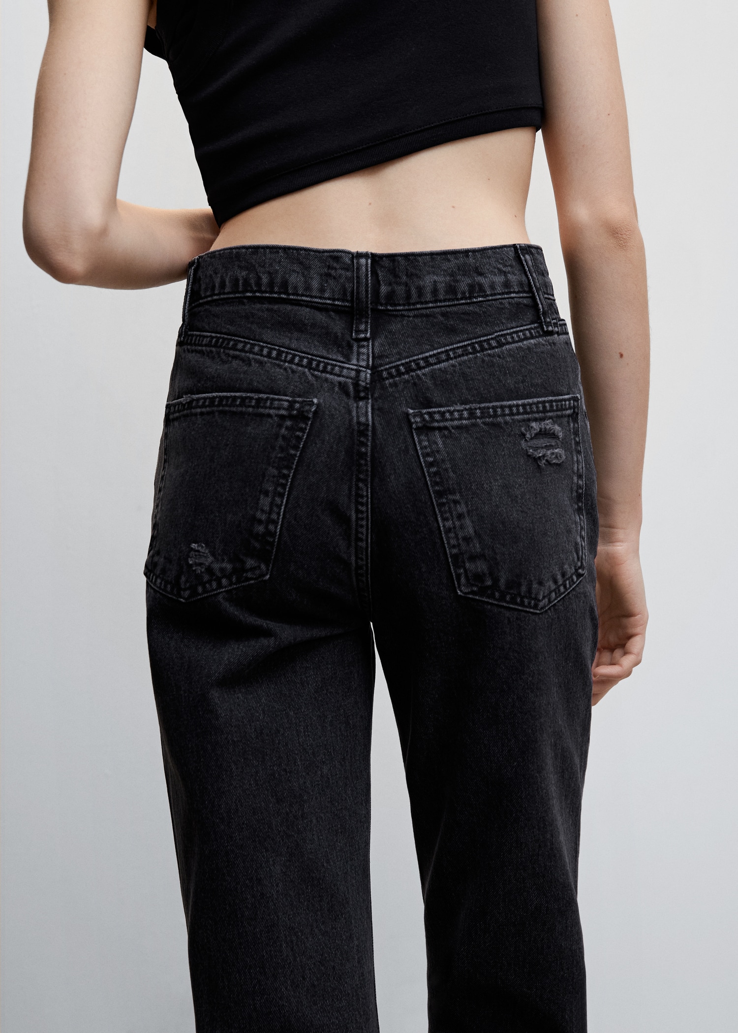 Jean droit taille haute déchiré - Détail de l'article 6