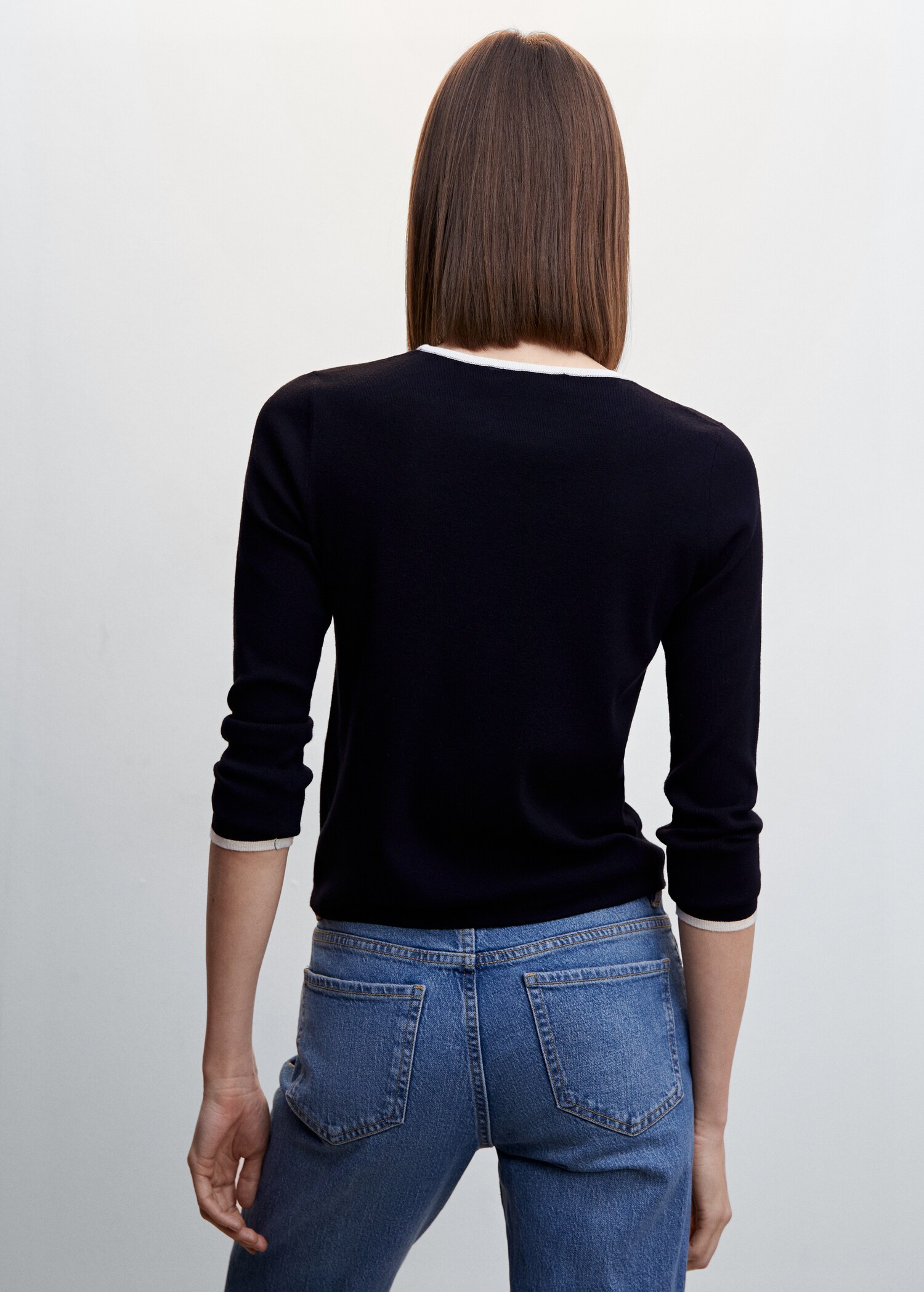 Pull-over liserés contrastants - Verso de l’article
