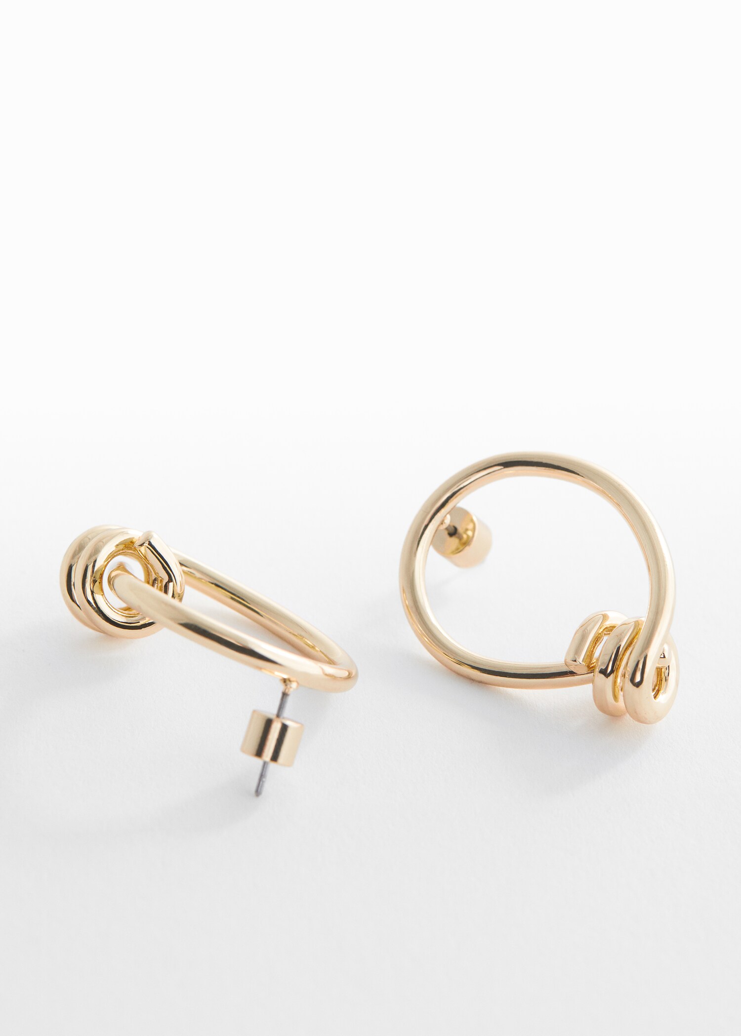 Earrings hoop knot - رؤية وسط