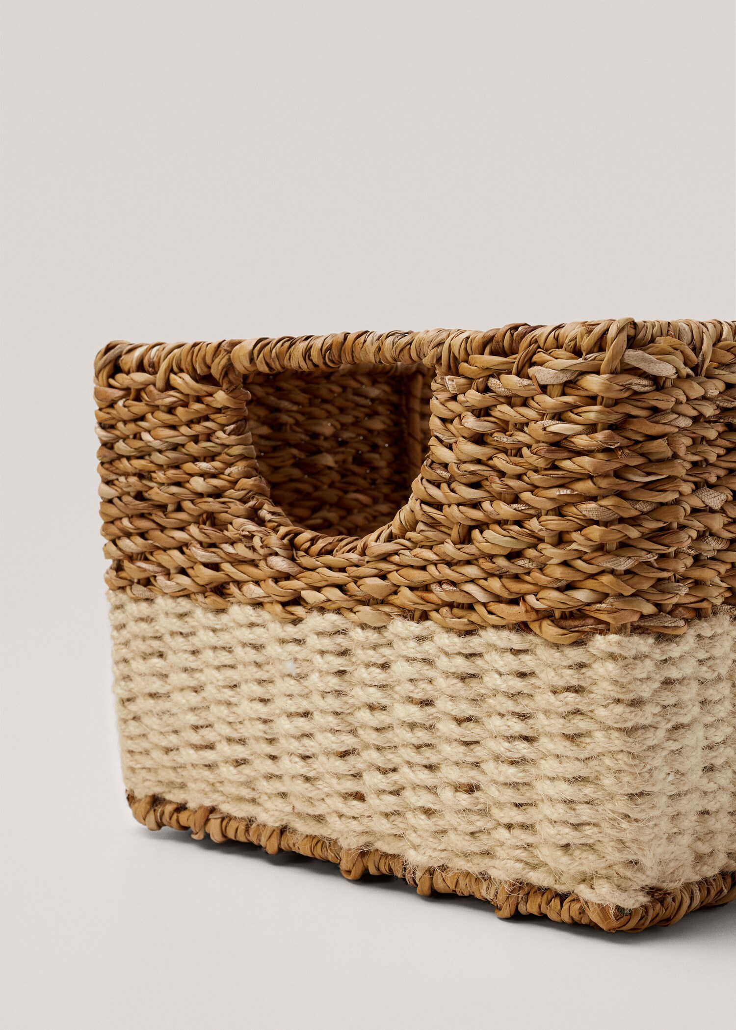 Flechtkorb aus Naturfasern 33 x 25 x 18 cm - Detail des Artikels 3