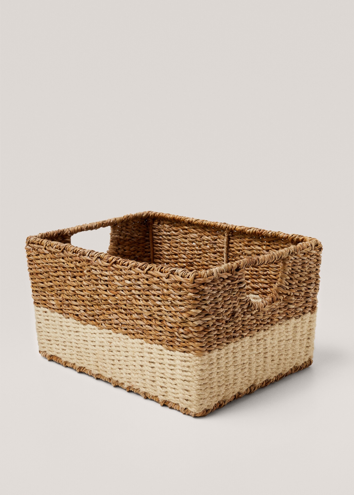 Gyűrt kosár természetes rostból 38x28x20 cm - A termék adatai 3