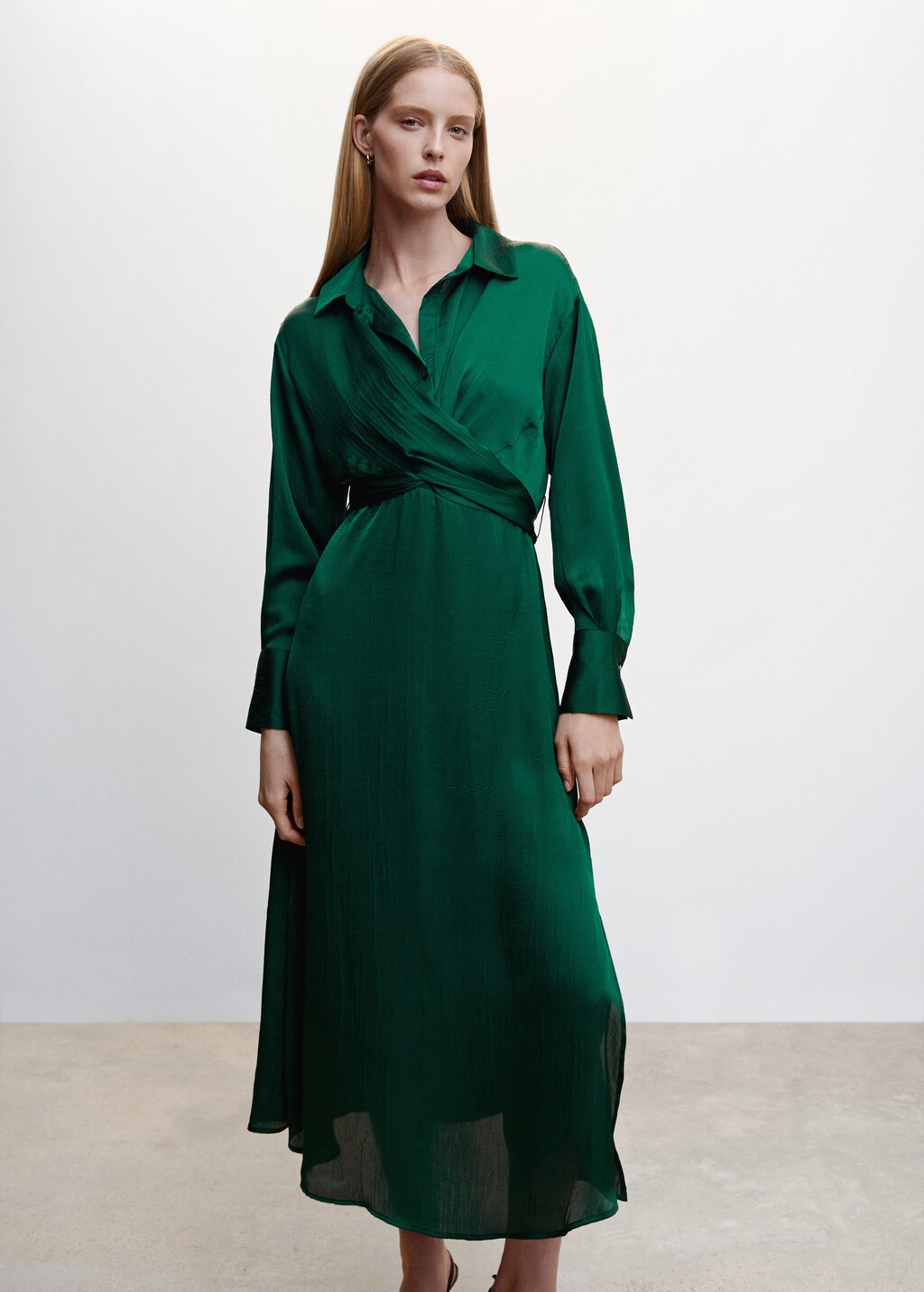 Wrap shirt dress Women MANGO Niger