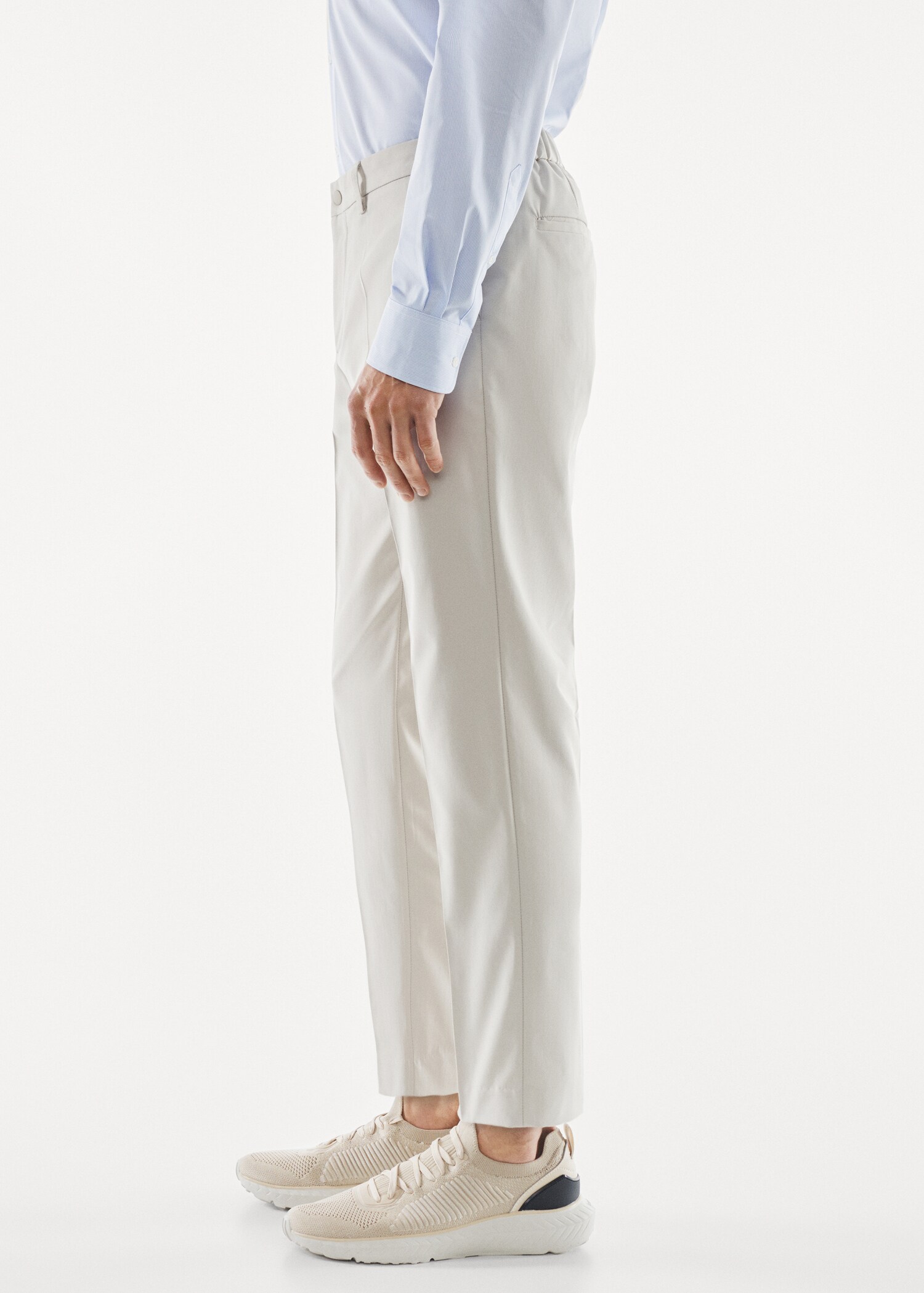 Slim-fit technical suit trousers - Details of the article 6