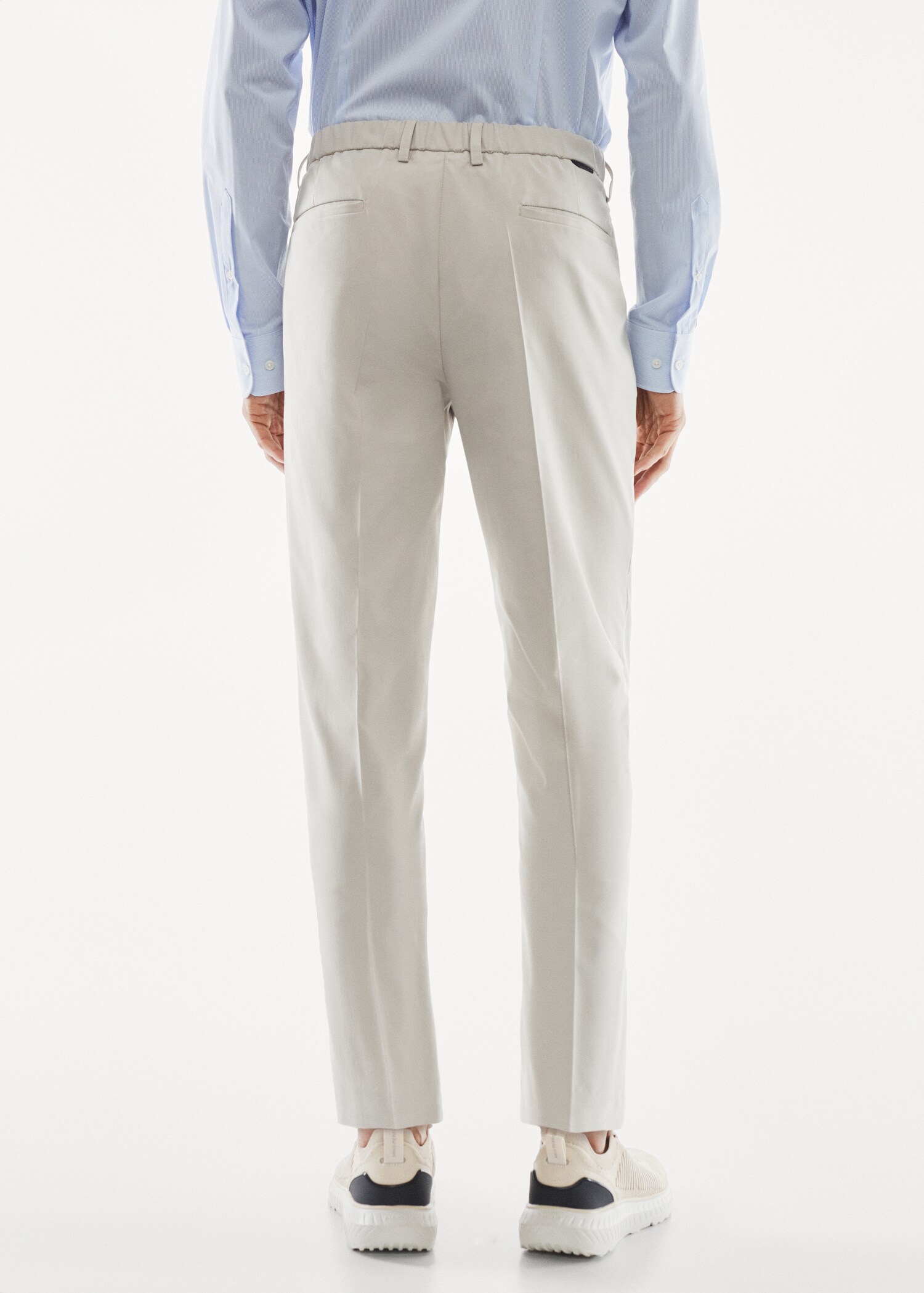 Slim-fit technical suit trousers - Reverse of the article