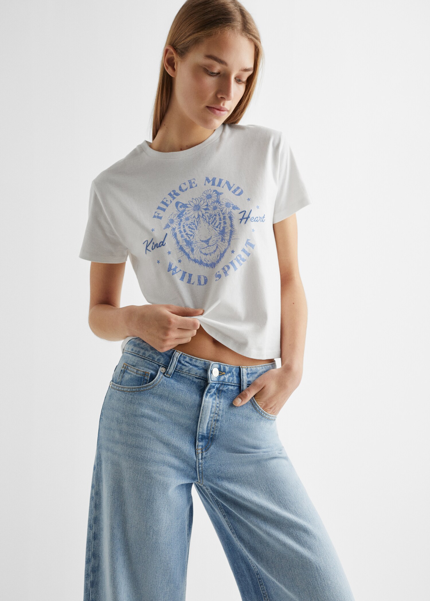 Camiseta estampada algodón - Plano medio