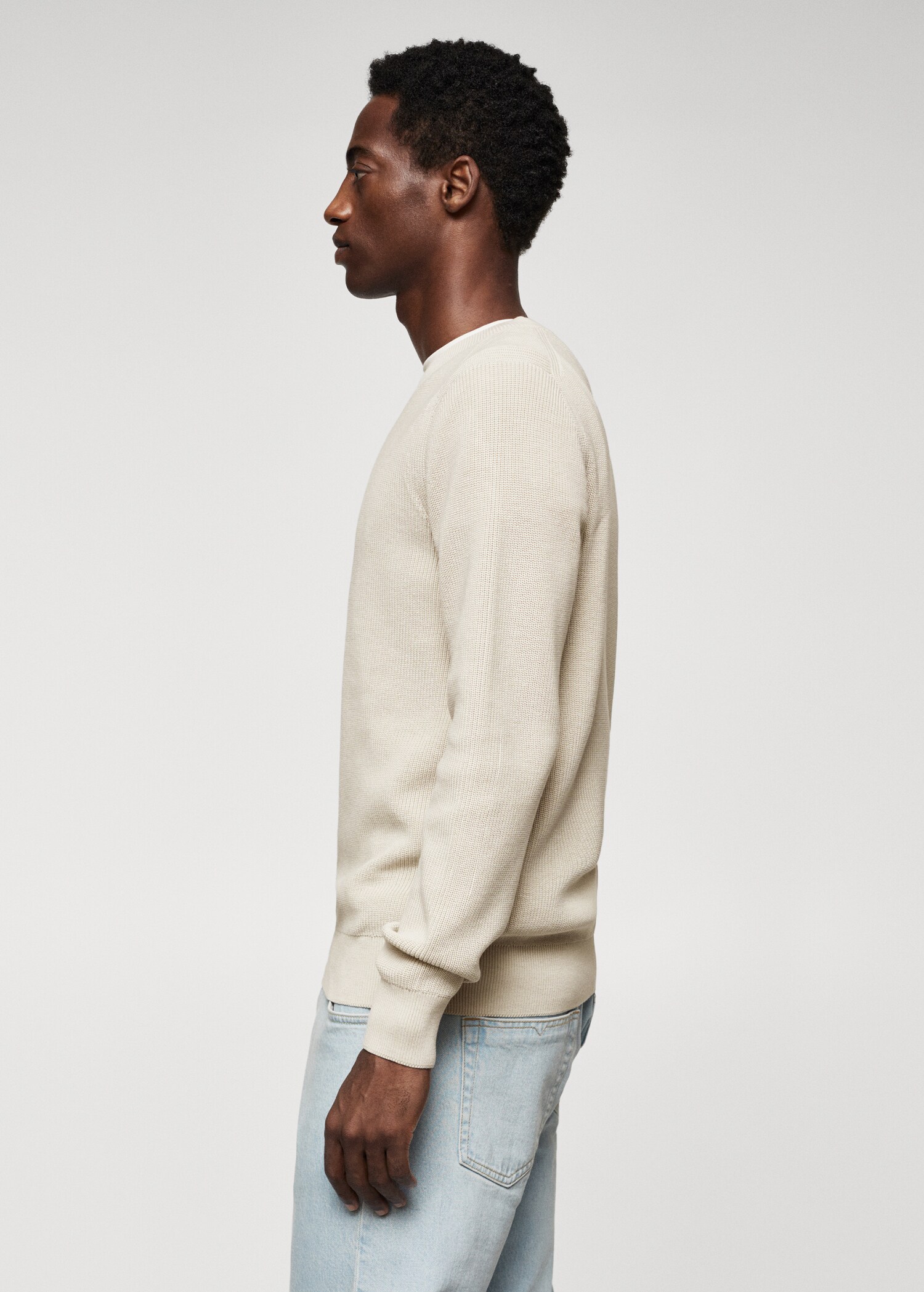 Structured cotton sweater - Details of the article 6