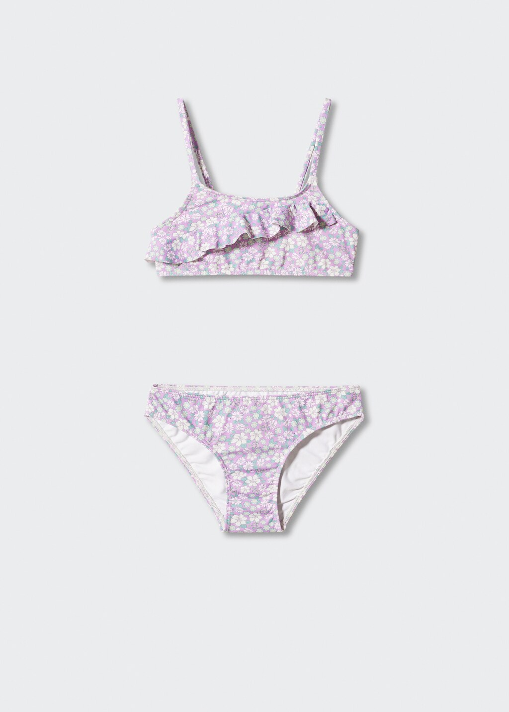 リトルフラワーシャーリングビキニ　【Nuckle market】 フラワー柄シャーリングビキニ | ファッション通販サイト NUGU