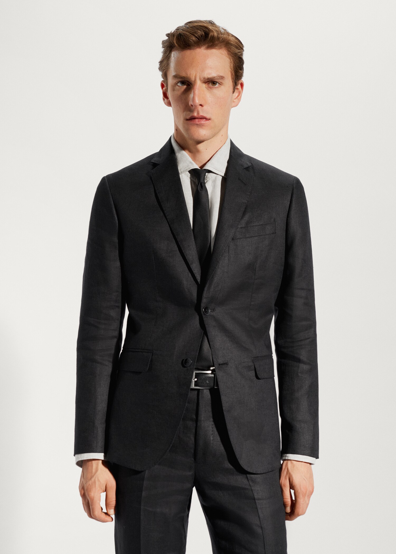 100% linen slim-fit suit jacket MANGO Vietnam
