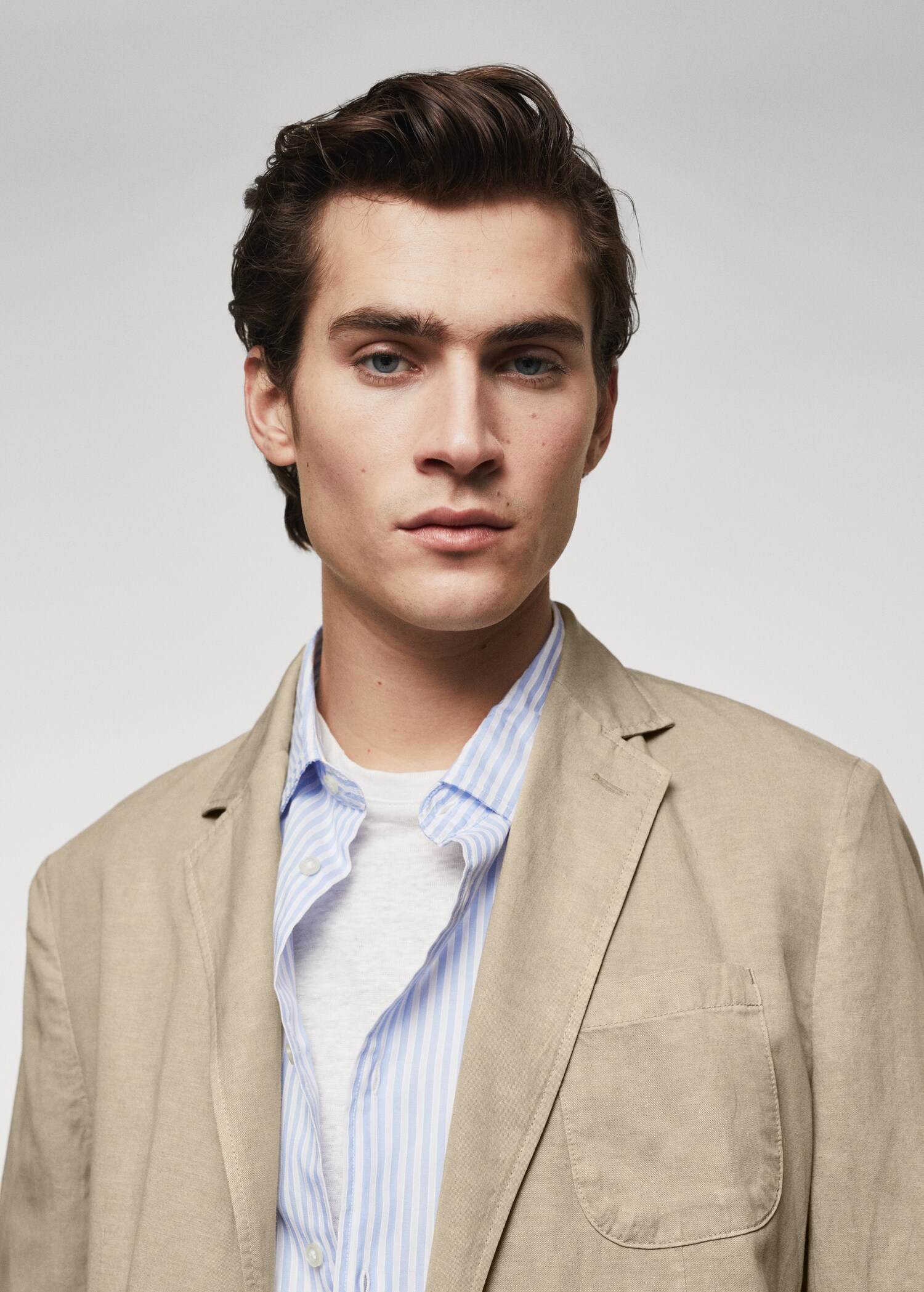 Veste slim fit lin coton - Détail de l'article 1