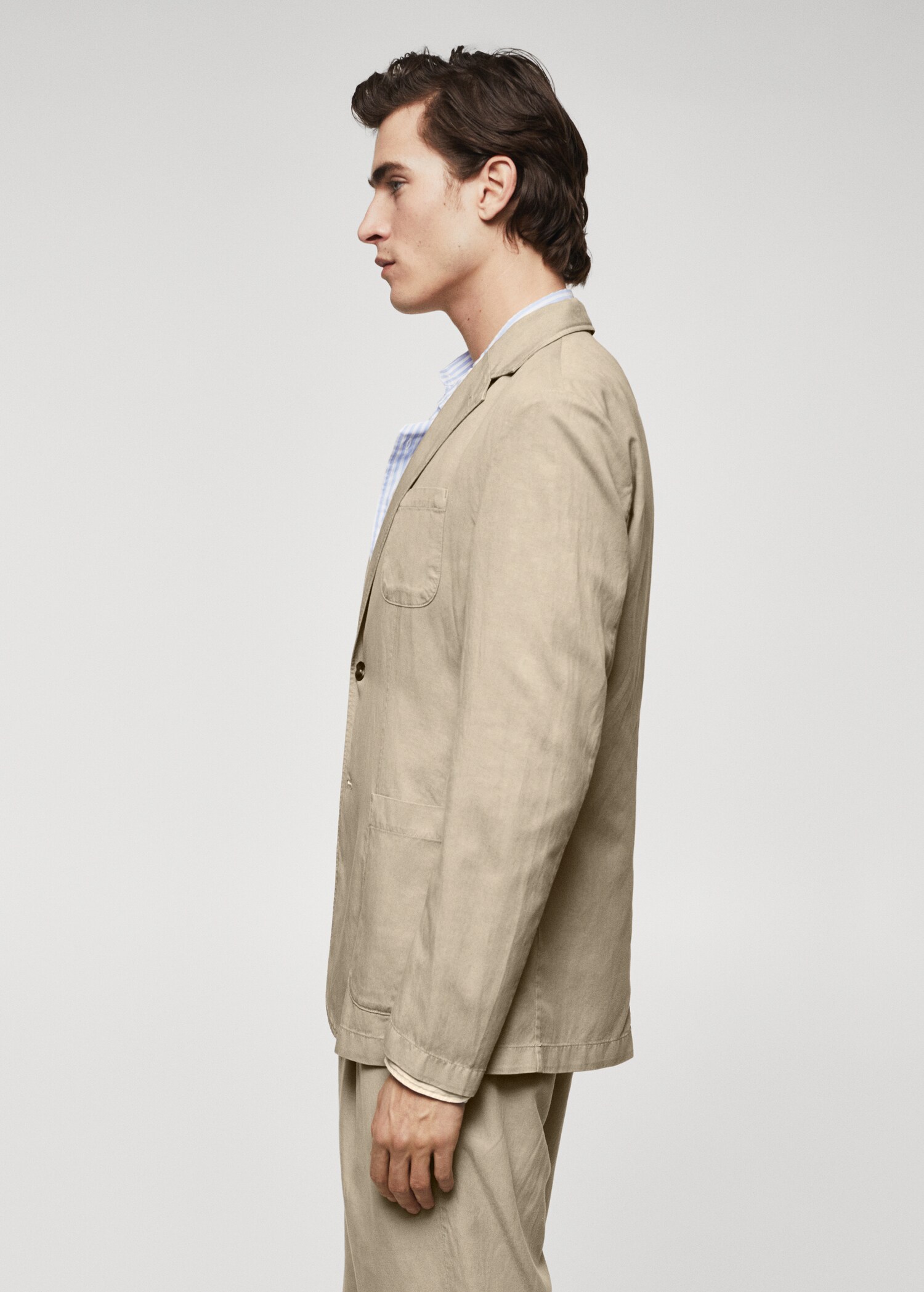 Veste slim fit lin coton - Détail de l'article 2