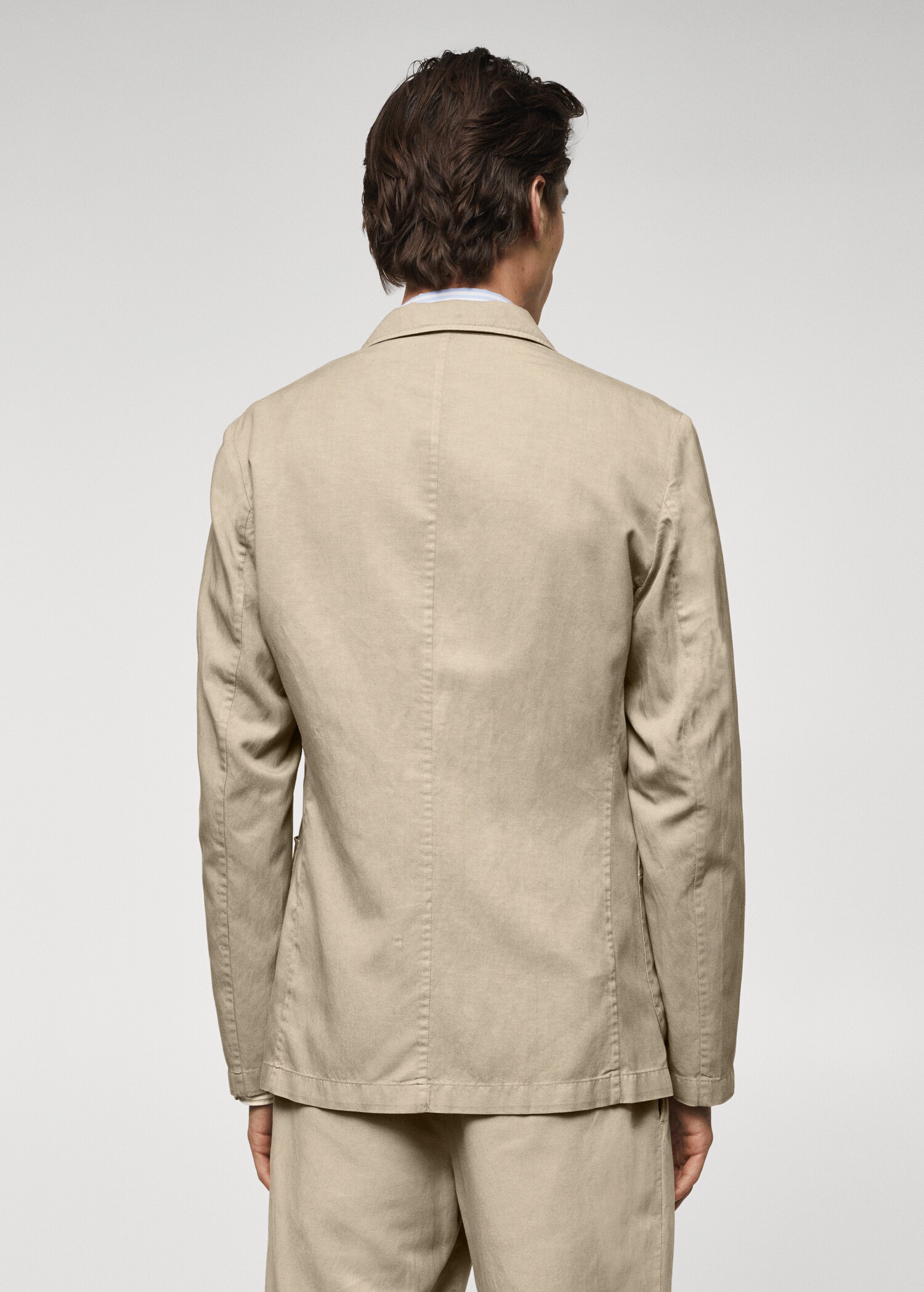 Veste slim fit lin coton - Verso de l’article