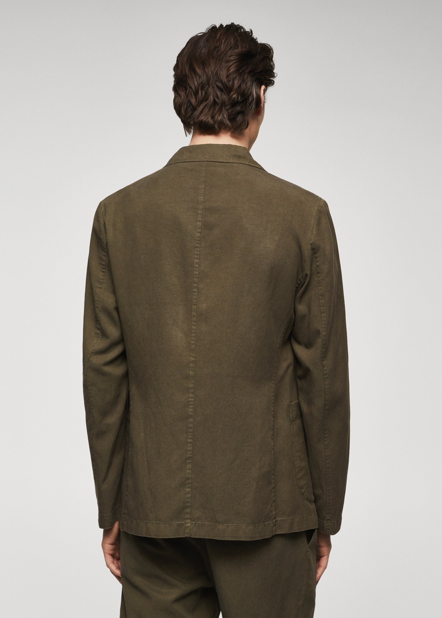 Veste slim fit lin coton - Verso de l’article