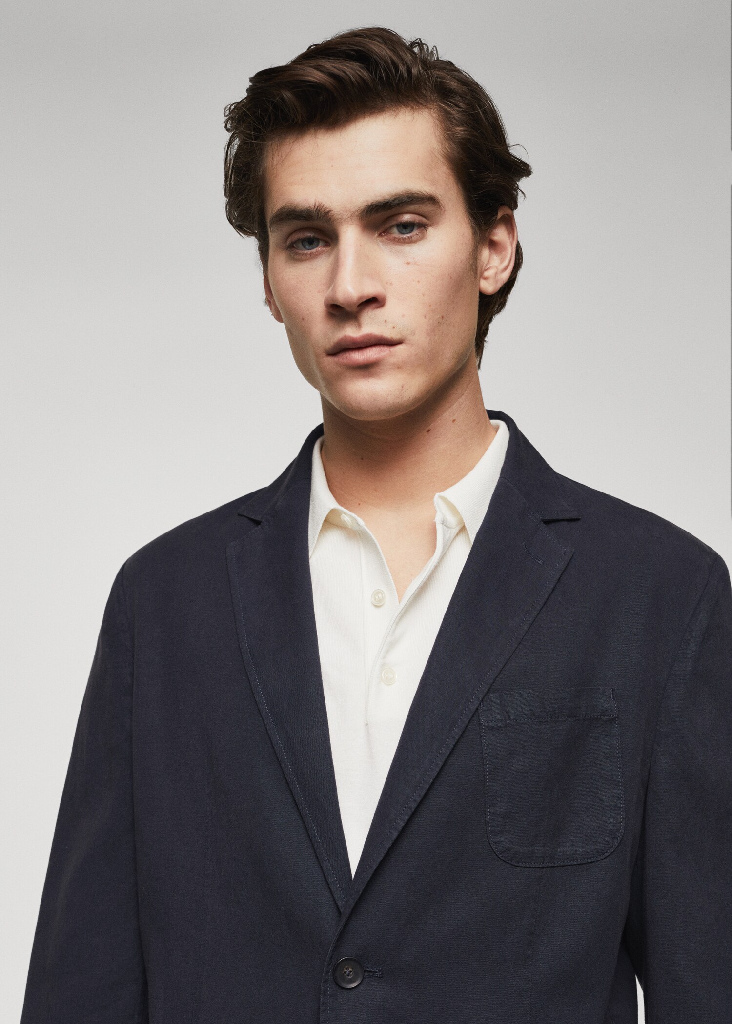 Veste slim fit lin coton - Détail de l'article 1
