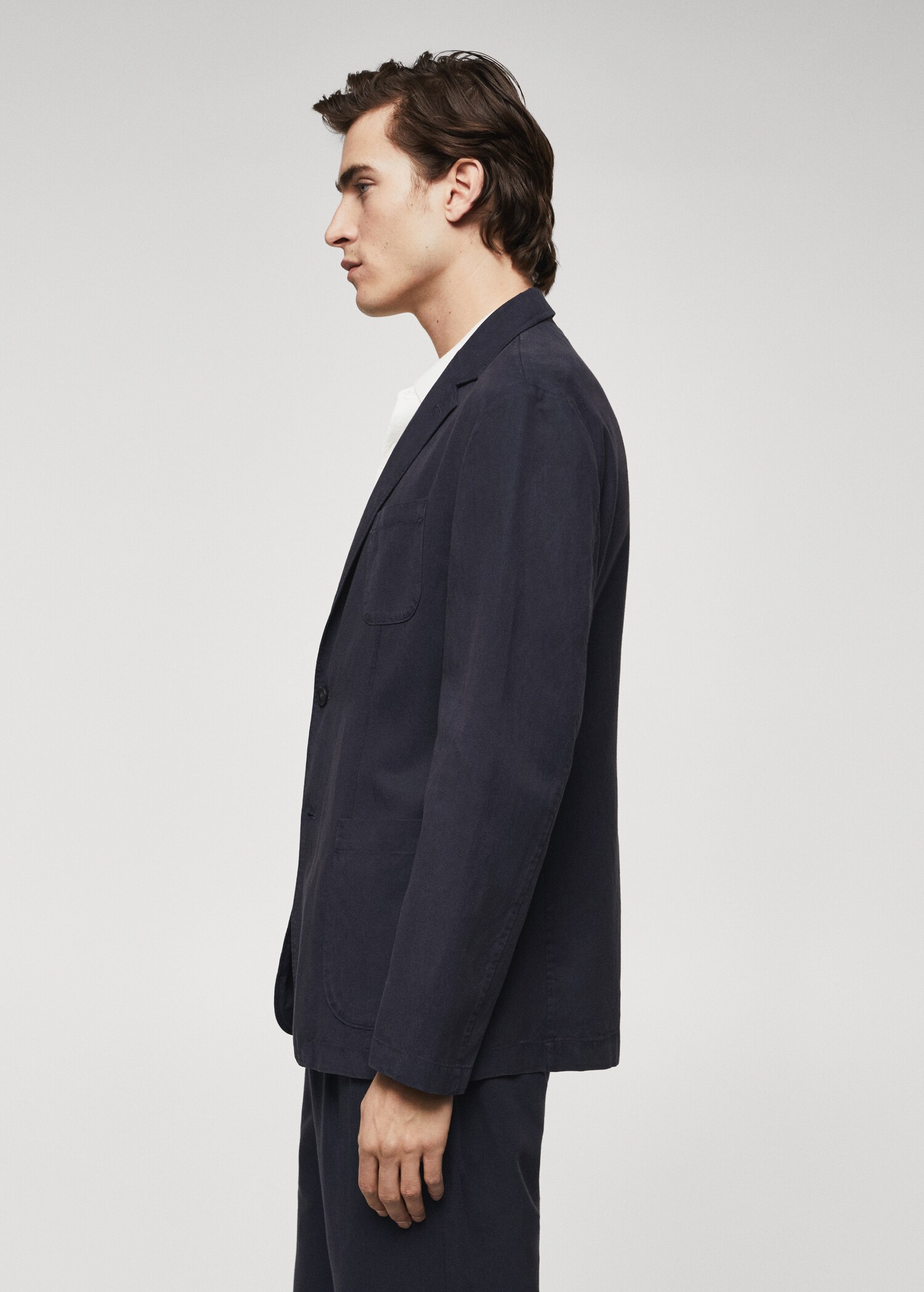 Veste slim fit lin coton - Détail de l'article 2