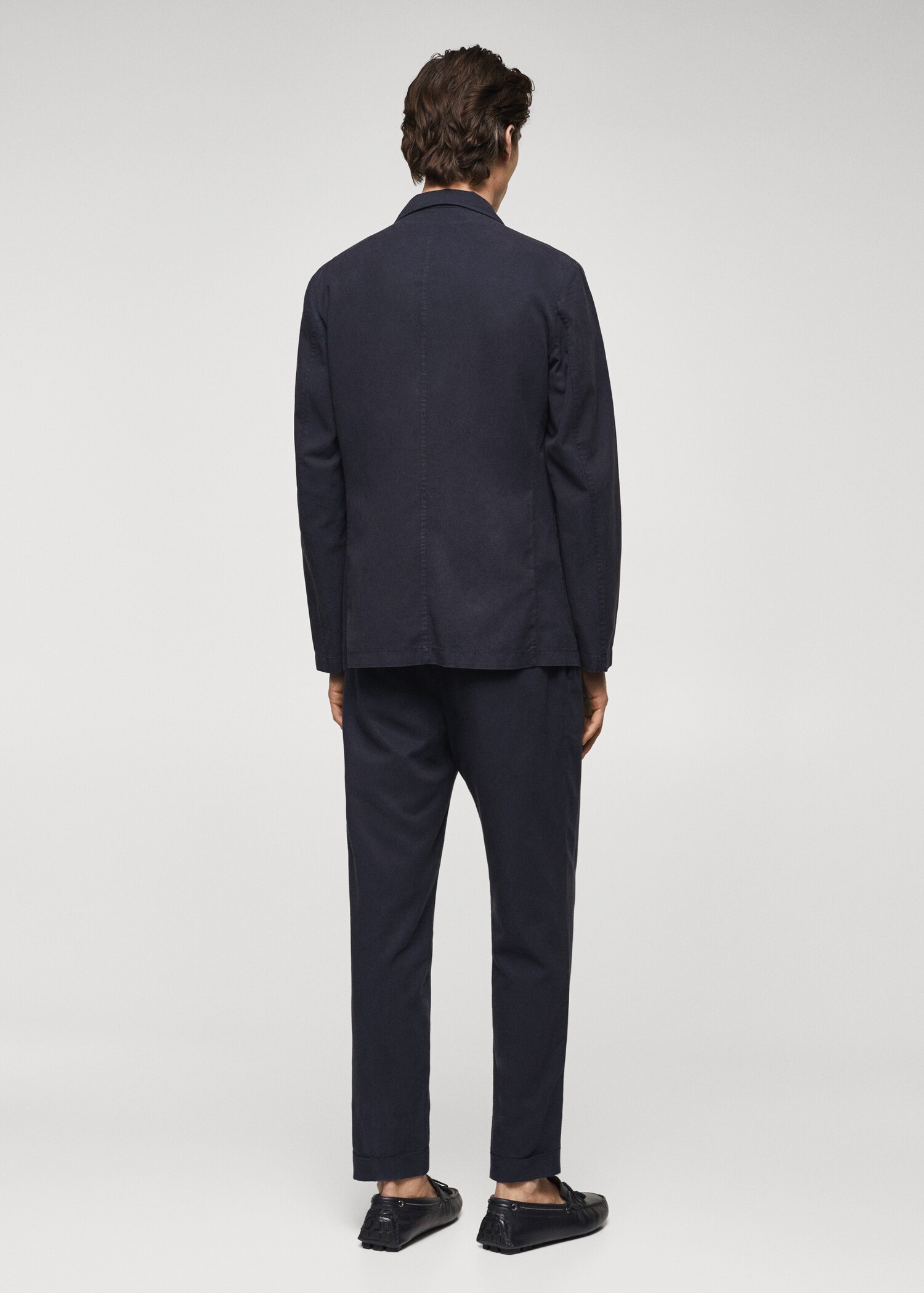 Veste slim fit lin coton - Verso de l’article