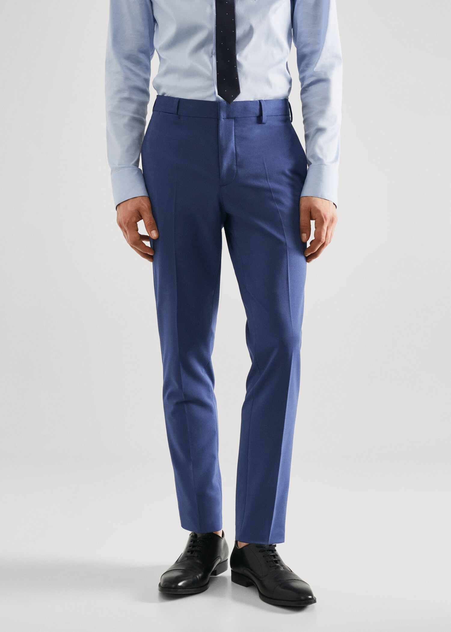 Super slim fit suit trousers - Medium plane