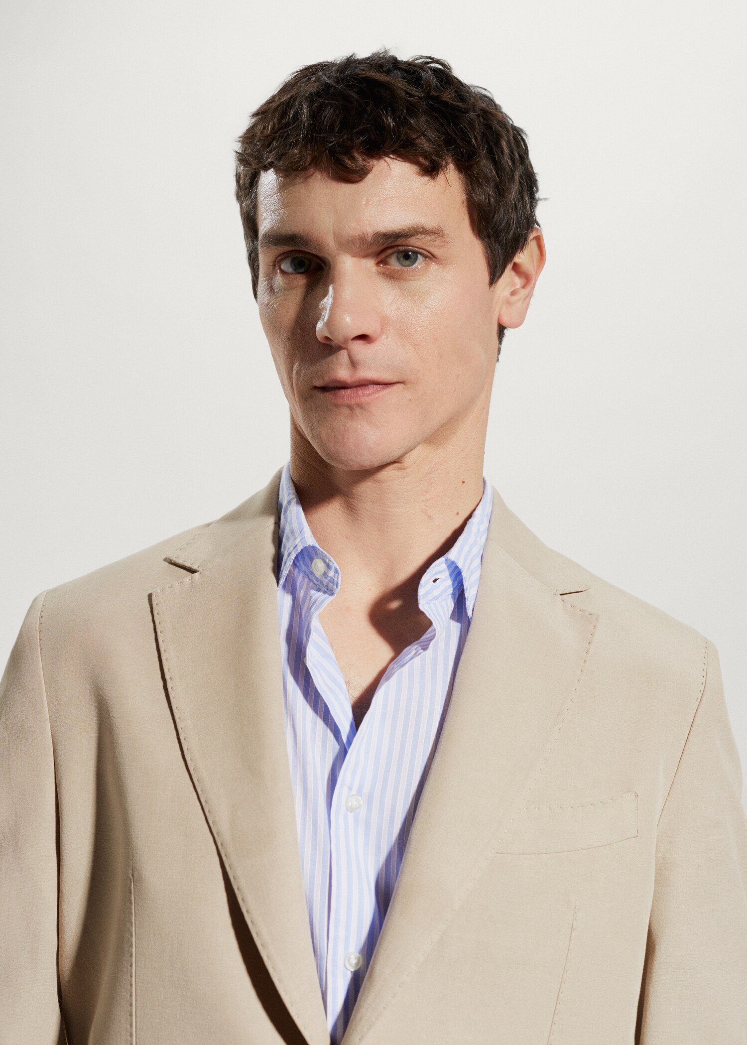 Slim fit cotton blazer - Details of the article 1
