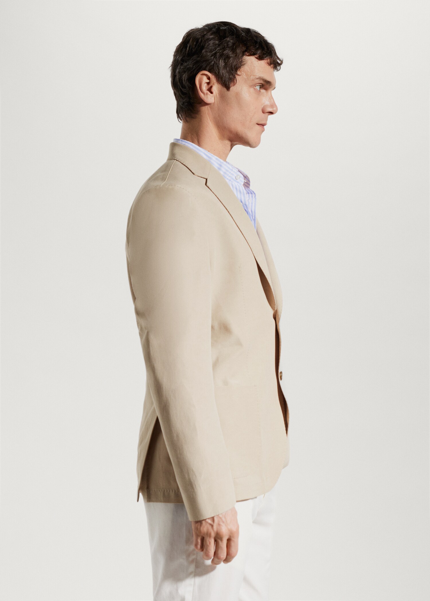 Slim fit cotton blazer - Details of the article 2