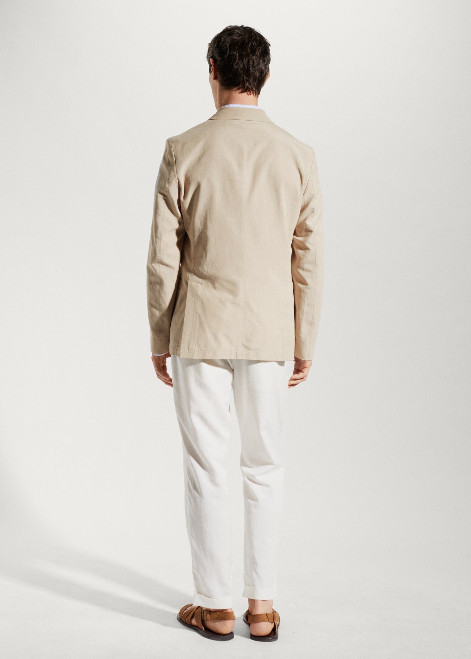 Slim fit cotton blazer - Reverse of the article
