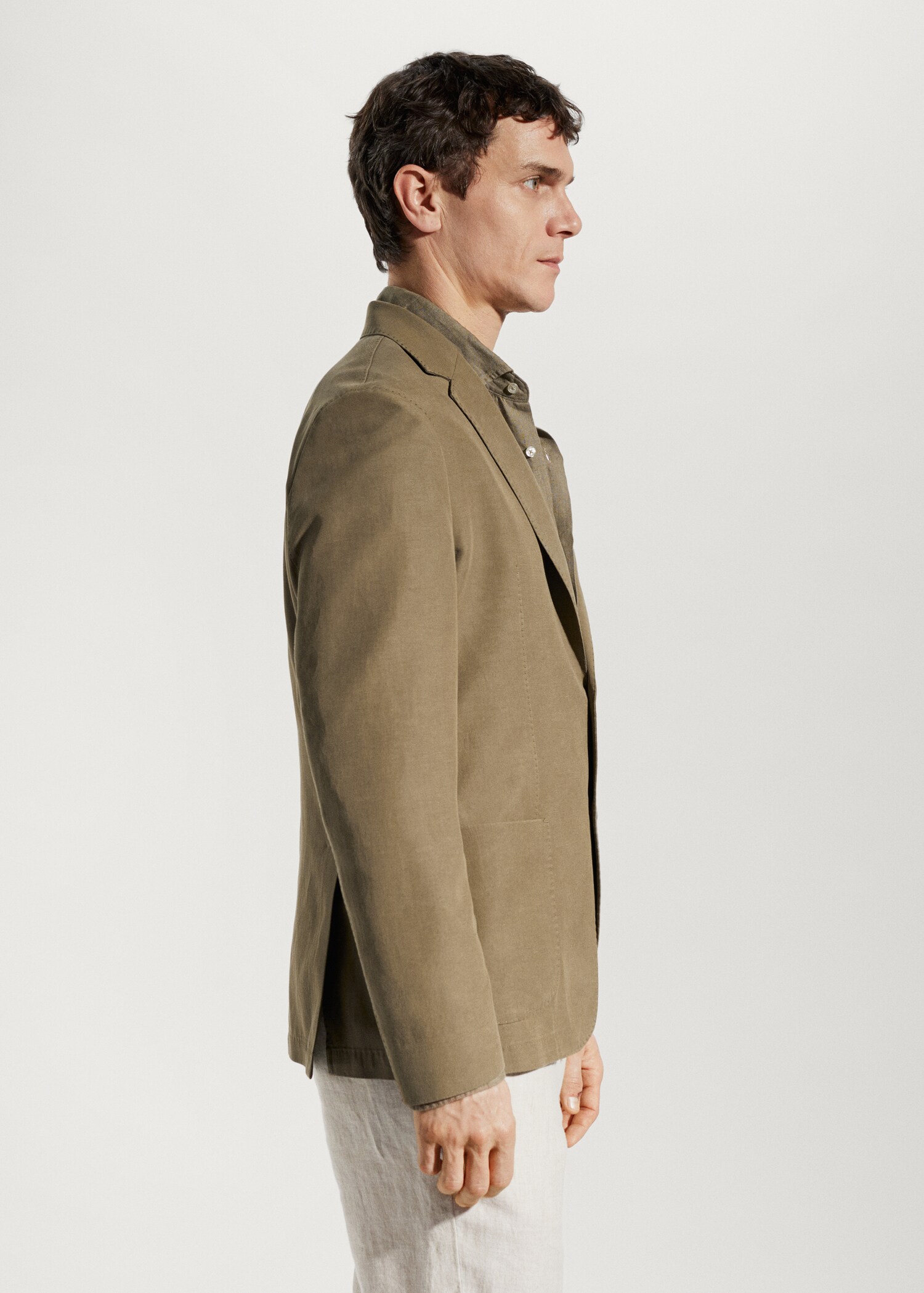 Хлопковый пиджак slim fit - Деталь изделия 2