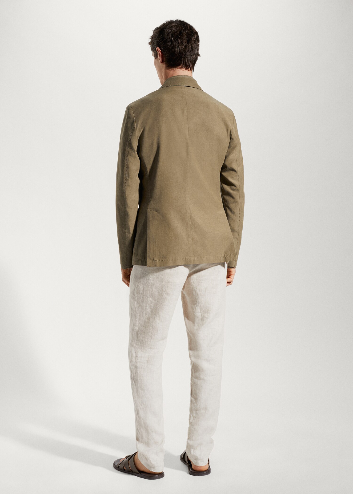 Хлопковый пиджак slim fit - Обратная сторона изделия