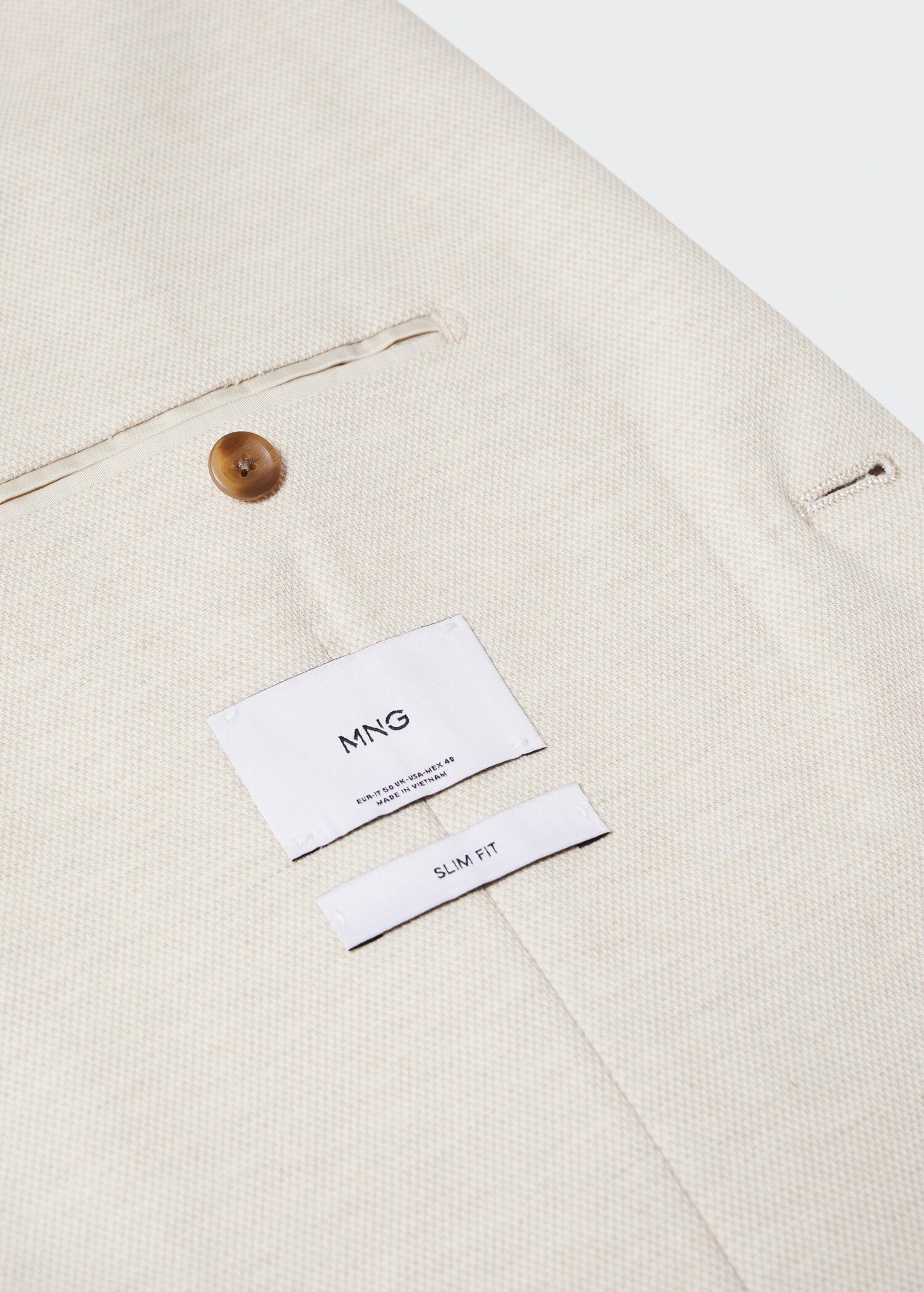 Veste slim fit microstructure - Détail de l'article 0