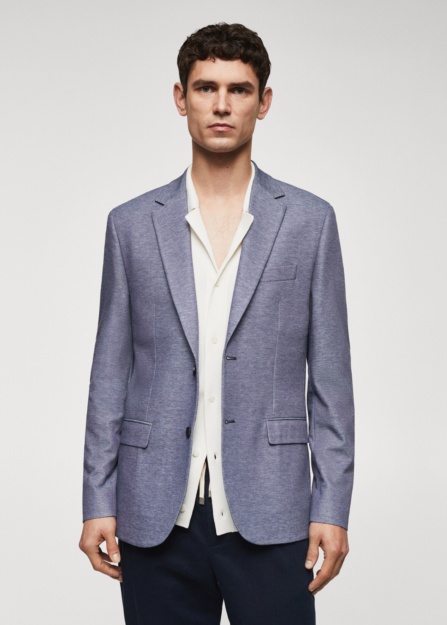 Veste slim fit microstructure - Plan moyen