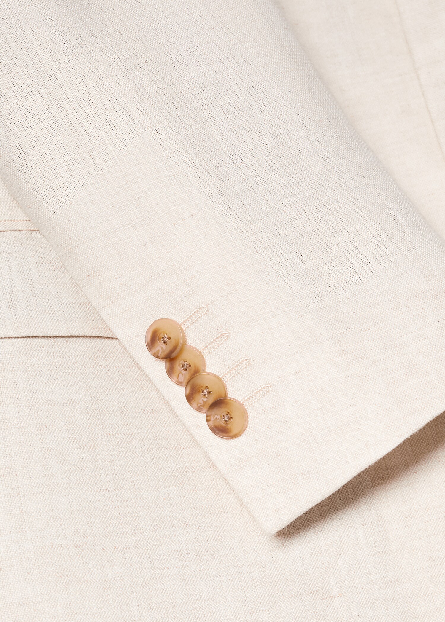 100% linen slim fit blazer - Details of the article 8
