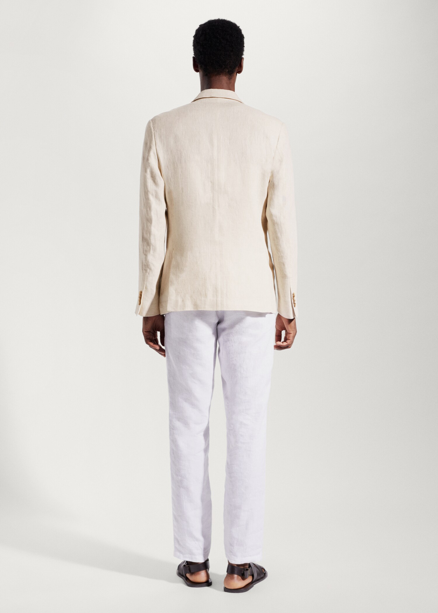100% linen slim fit blazer - Reverse of the article