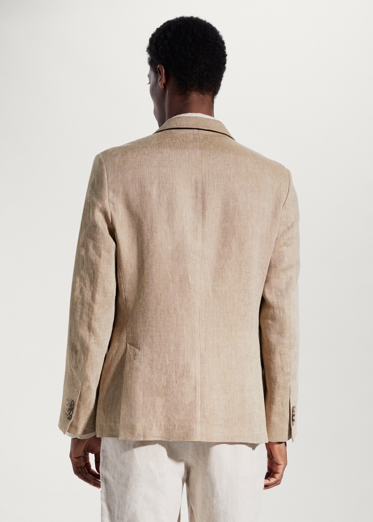 100% linen slim fit blazer - Reverse of the article