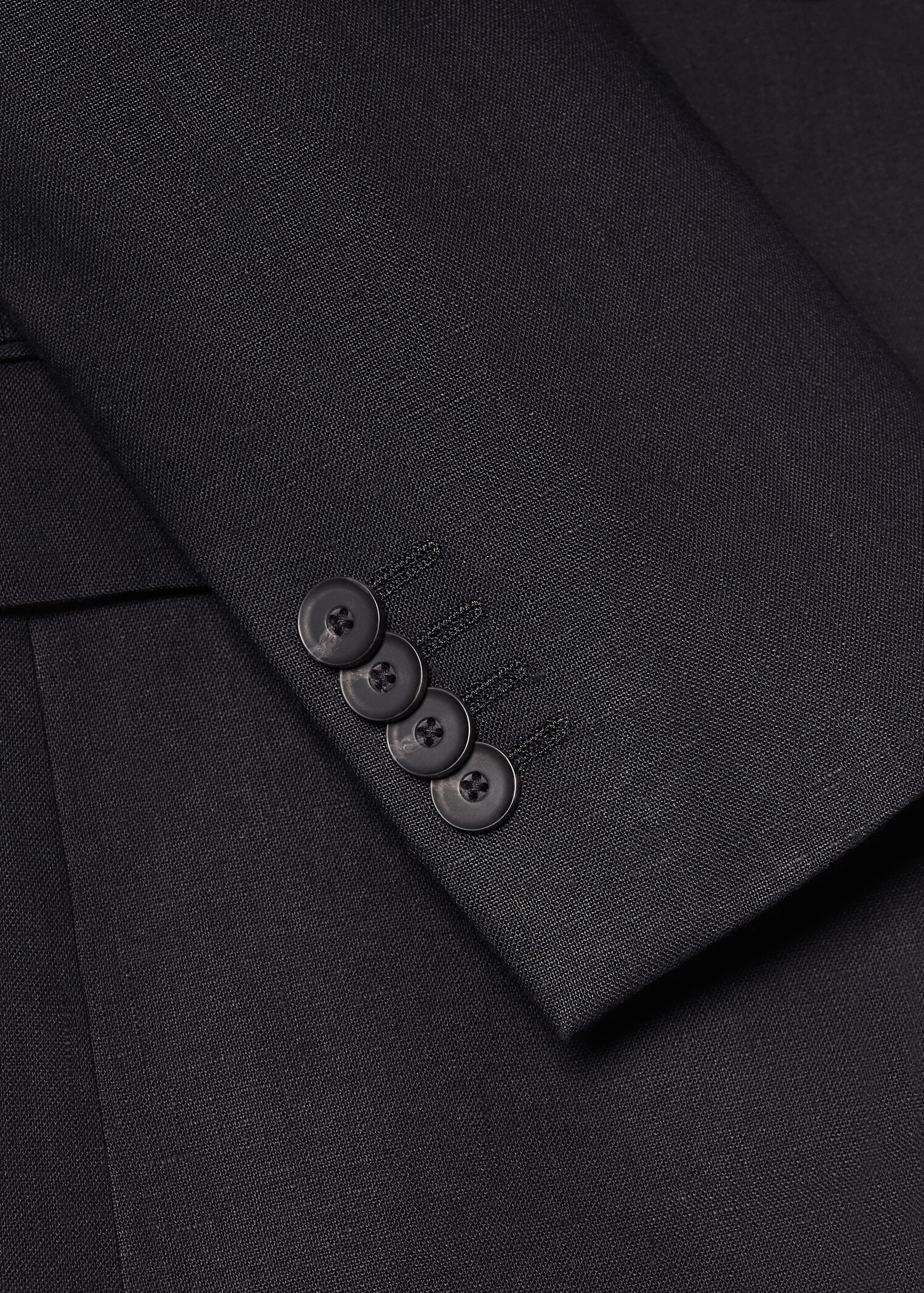100% linen slim fit blazer - Details of the article 8
