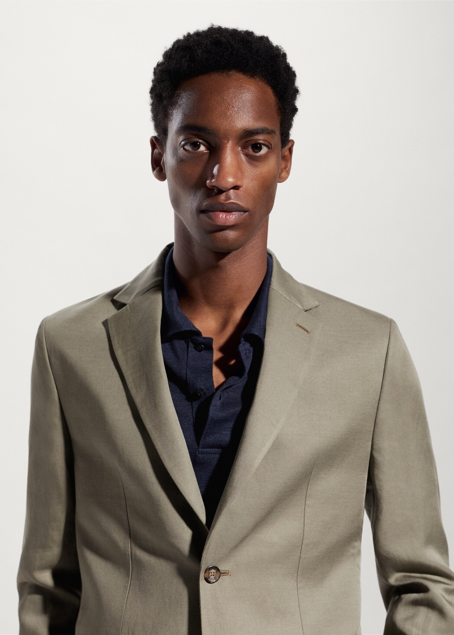 Slim fit linen suit blazer - Details of the article 2