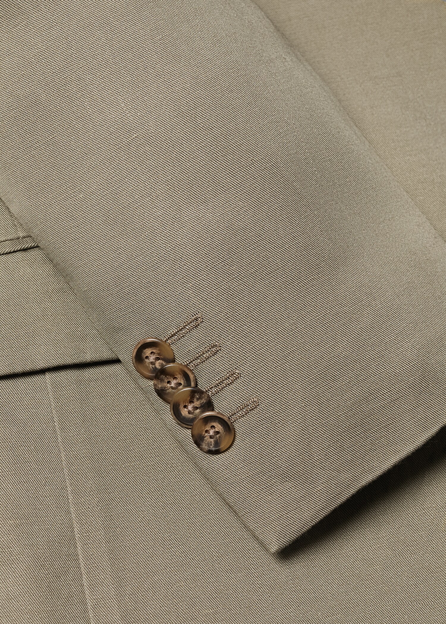 Slim fit linen suit blazer - Details of the article 8