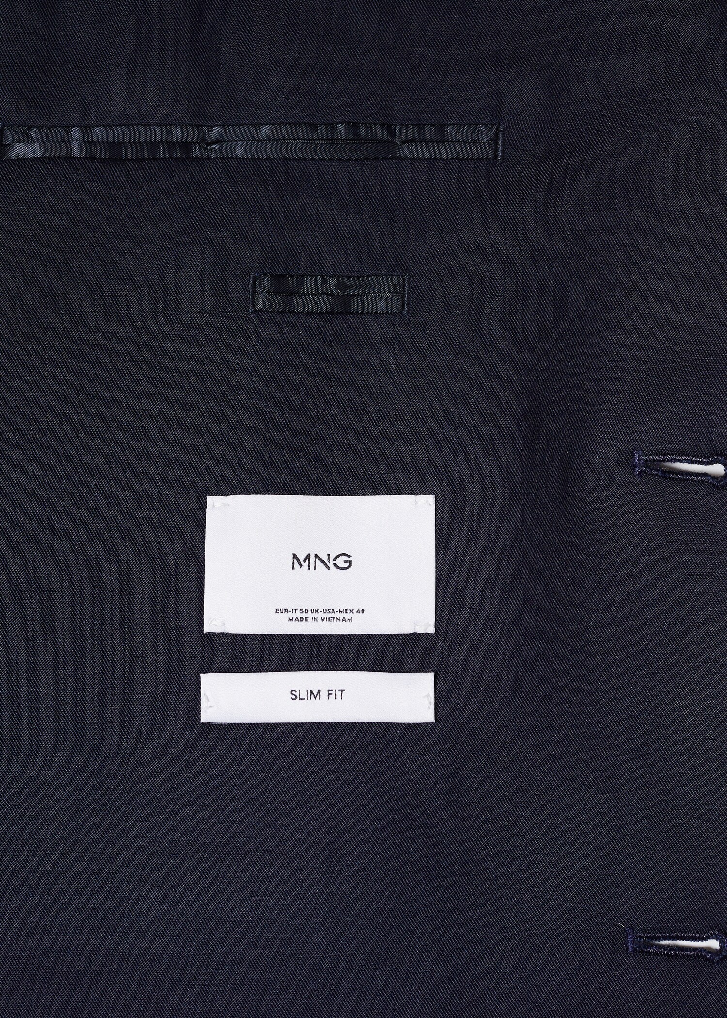Slim fit linen suit blazer - Details of the article 0