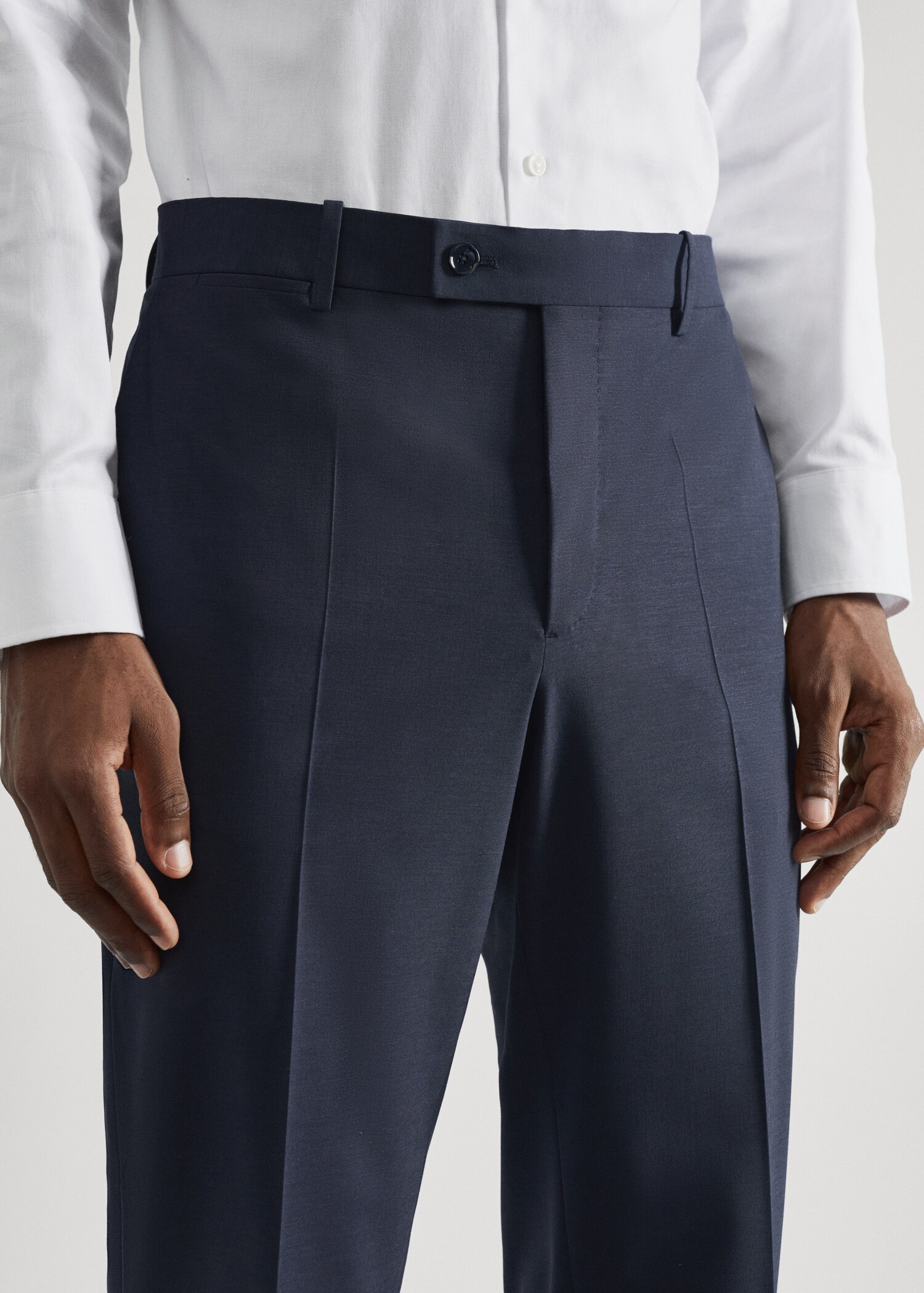Pantaloni de costum slim fit din lână - Detaliu al articolului 1