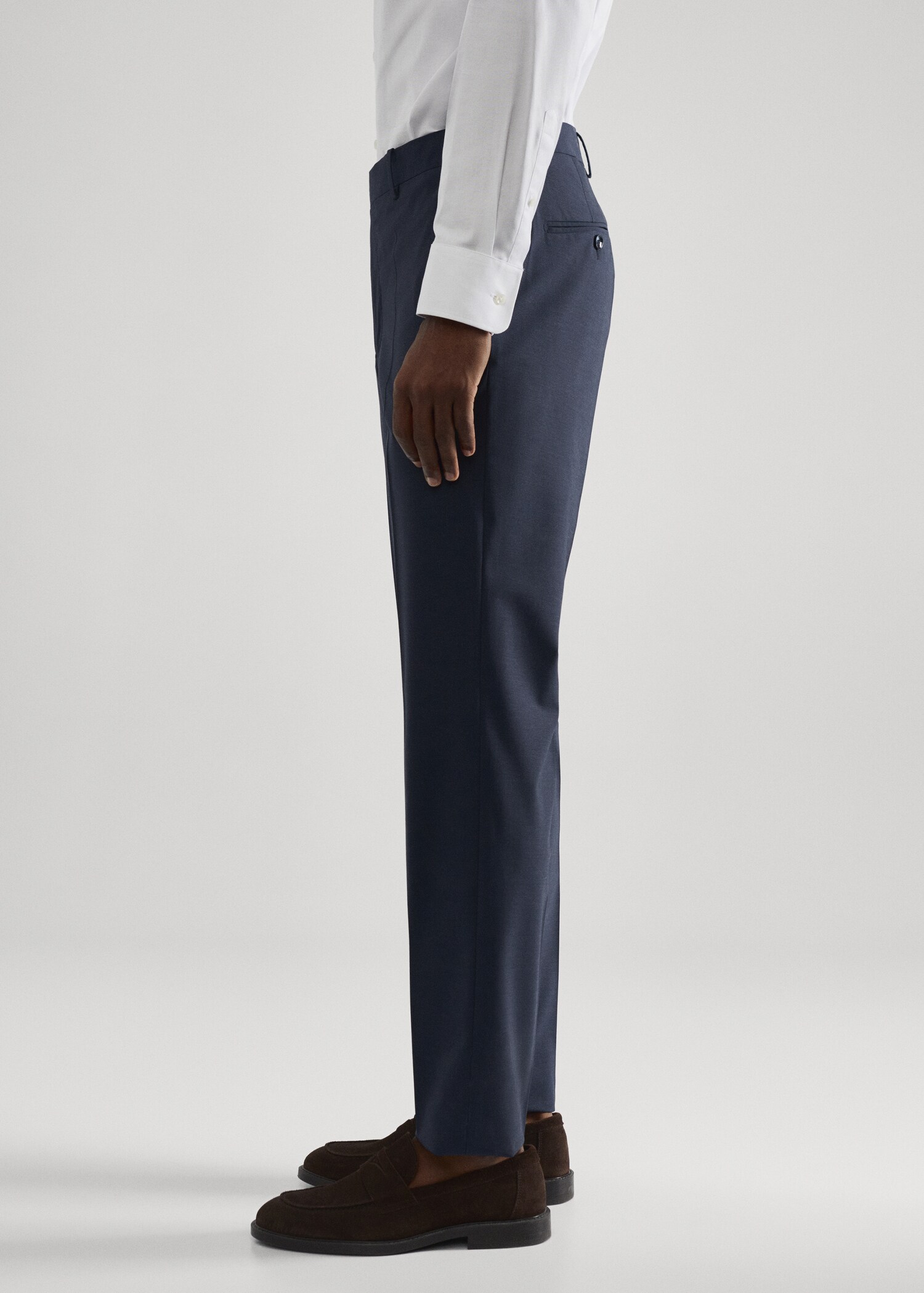 Pantaloni de costum slim fit din lână - Detaliu al articolului 4