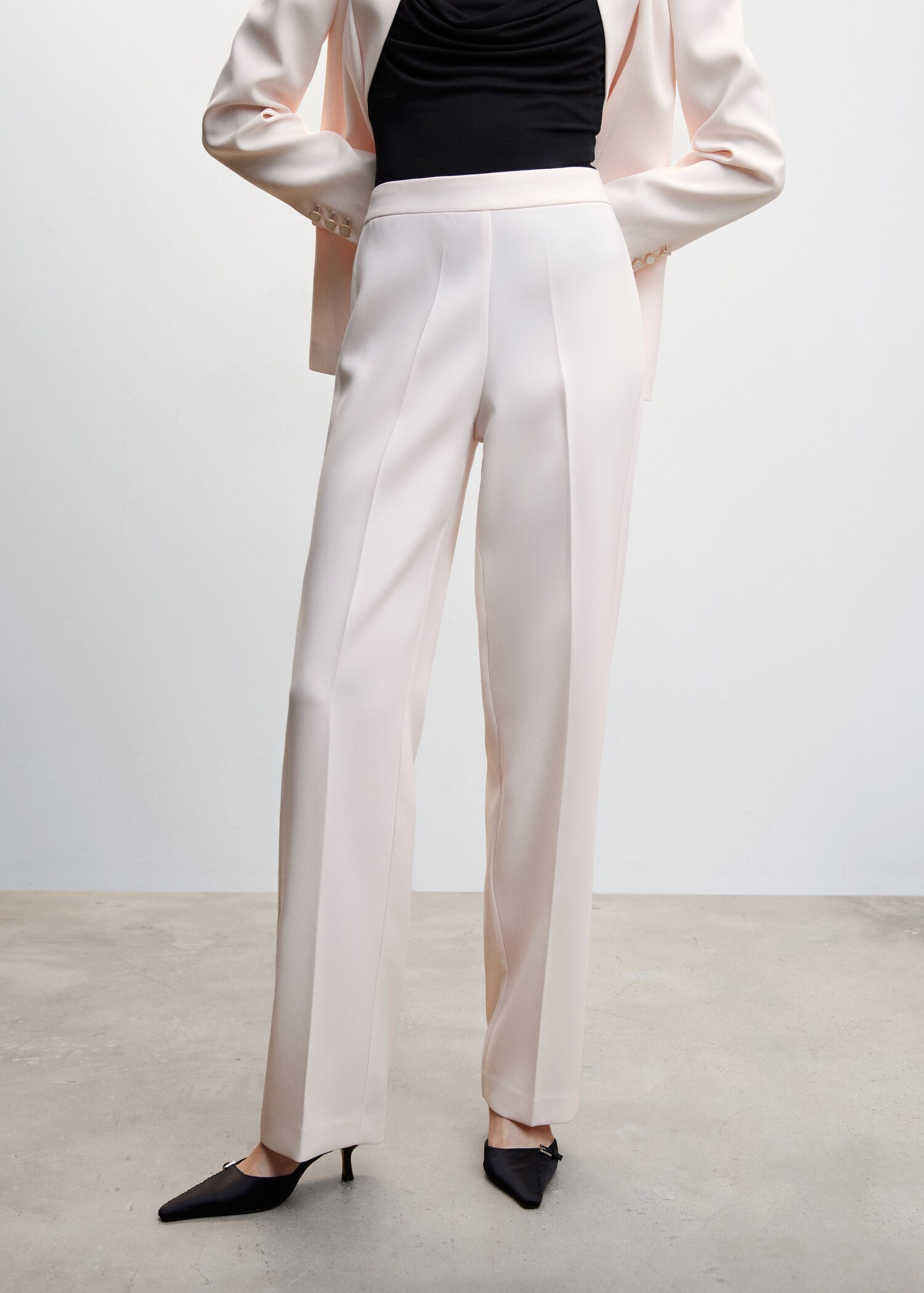Elastic waist suit trousers - Medium plane