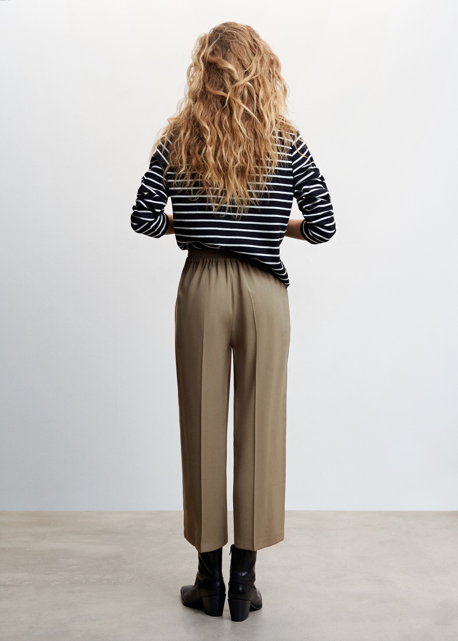 High-waist palazzo trousers - Reverse of the article